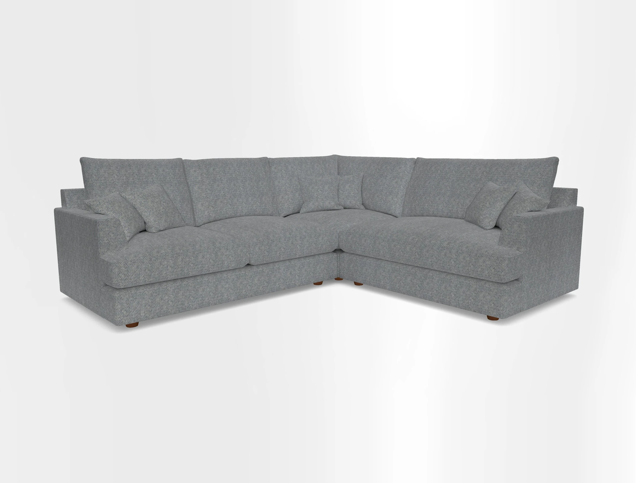 Slingsby Medium Fitted Cover Corner Unit LHF in Two Tone Plain Biscuit.  Loose cover version available