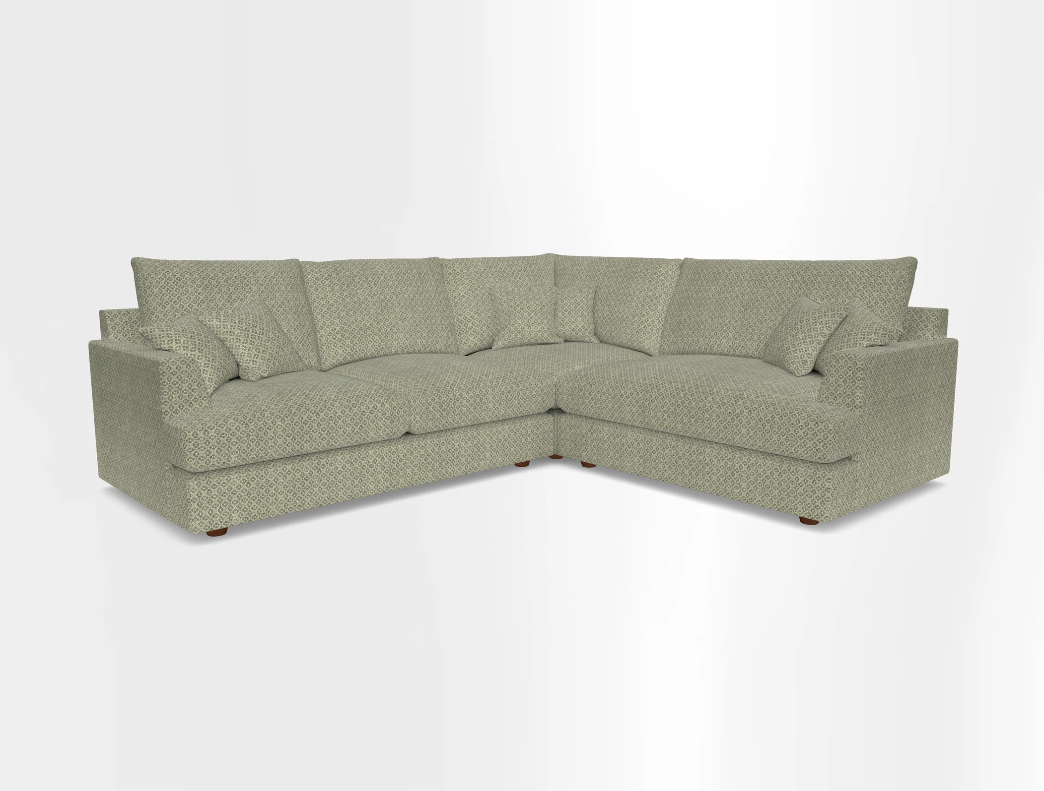 Slingsby Medium Fitted Cover Corner Unit LHF in Two Tone Plain Biscuit.  Loose cover version available