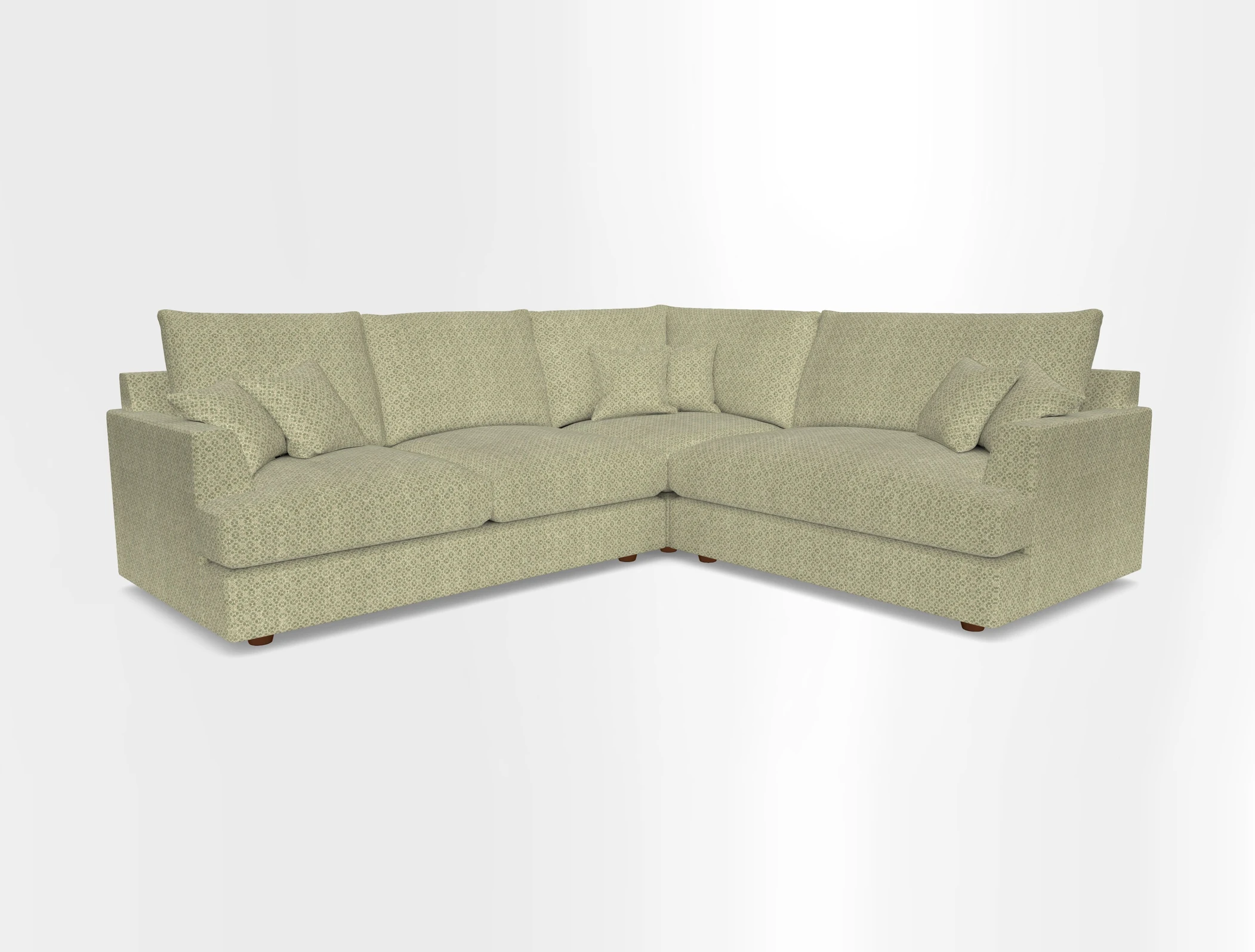Slingsby Medium Fitted Cover Corner Unit LHF in Two Tone Plain Biscuit.  Loose cover version available