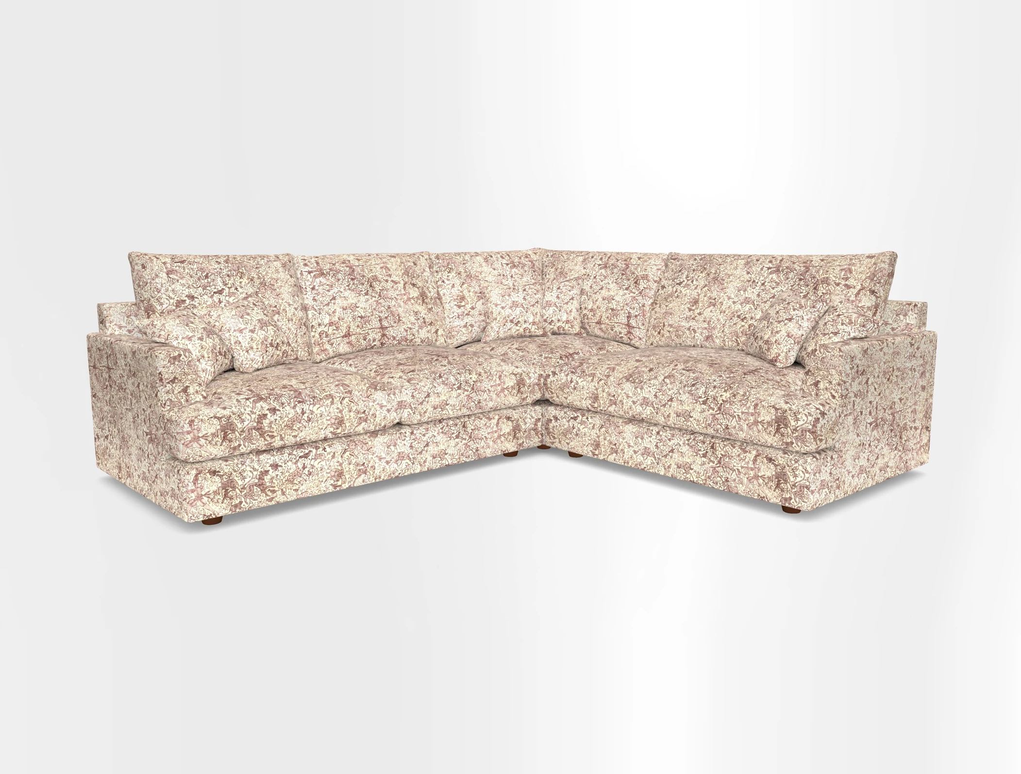 Slingsby Medium Fitted Cover Corner Unit LHF in Two Tone Plain Biscuit.  Loose cover version available