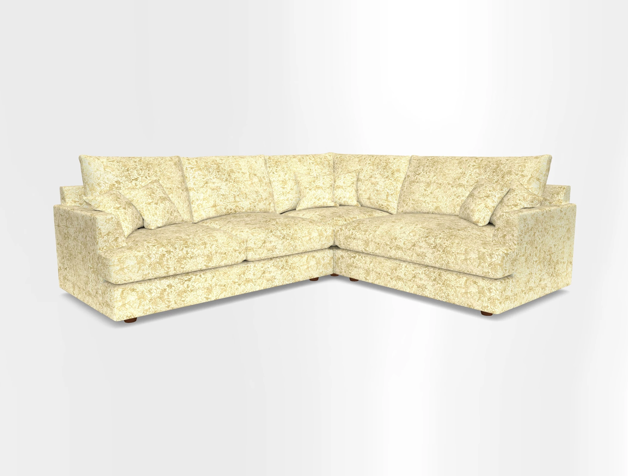 Slingsby Medium Fitted Cover Corner Unit LHF in Two Tone Plain Biscuit.  Loose cover version available