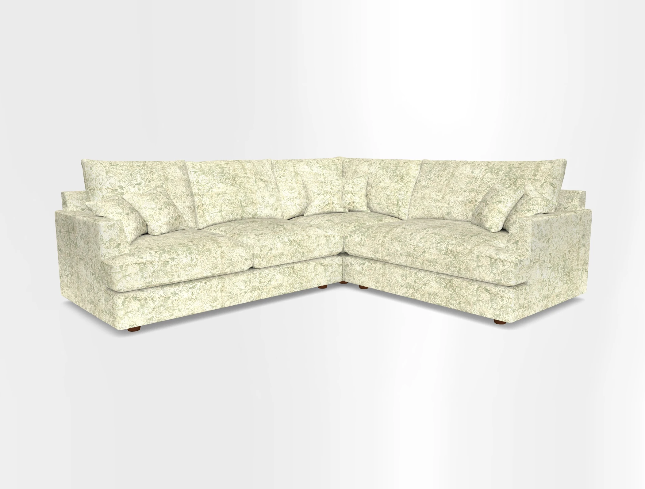 Slingsby Medium Fitted Cover Corner Unit LHF in Two Tone Plain Biscuit.  Loose cover version available