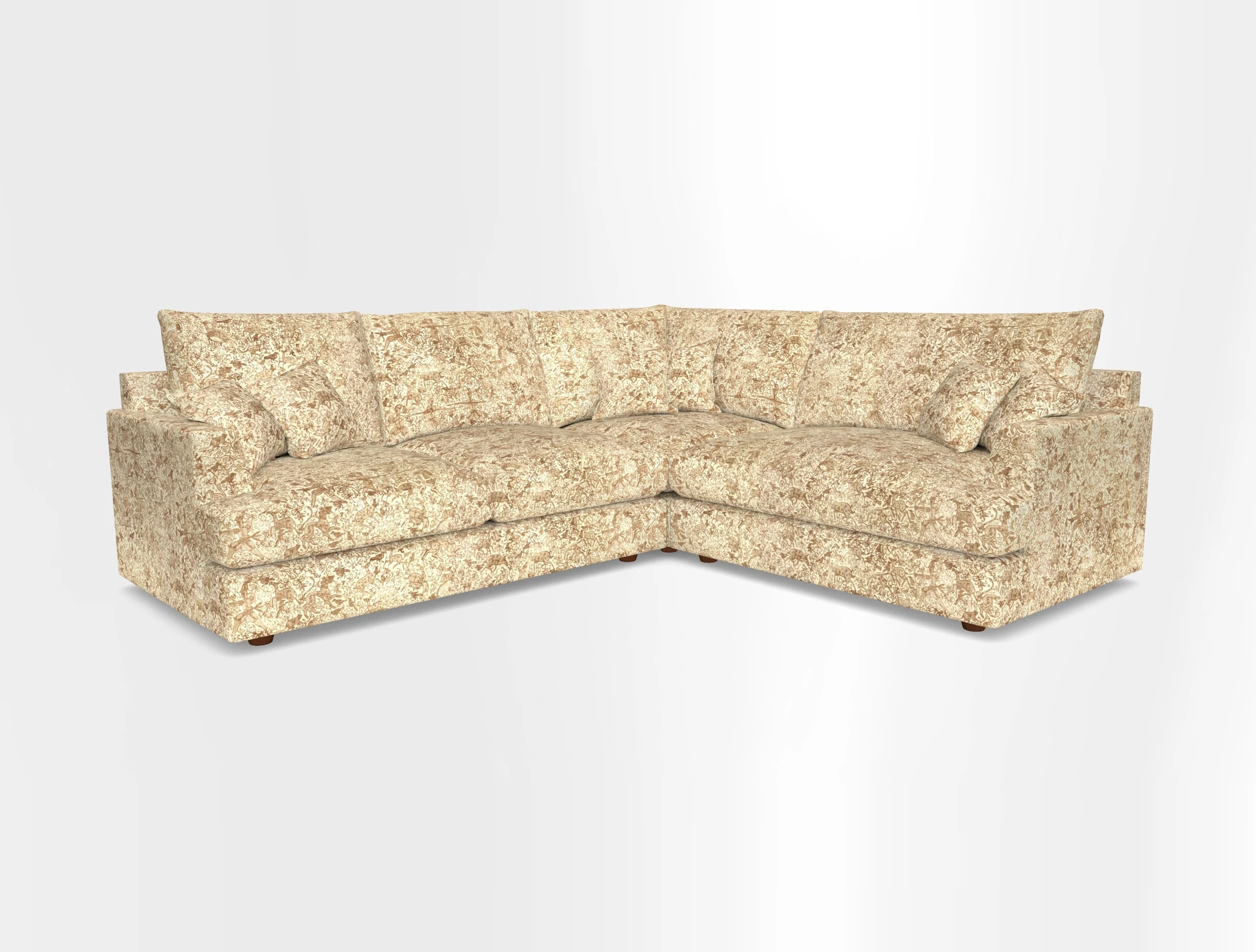 Slingsby Medium Fitted Cover Corner Unit LHF in Two Tone Plain Biscuit.  Loose cover version available
