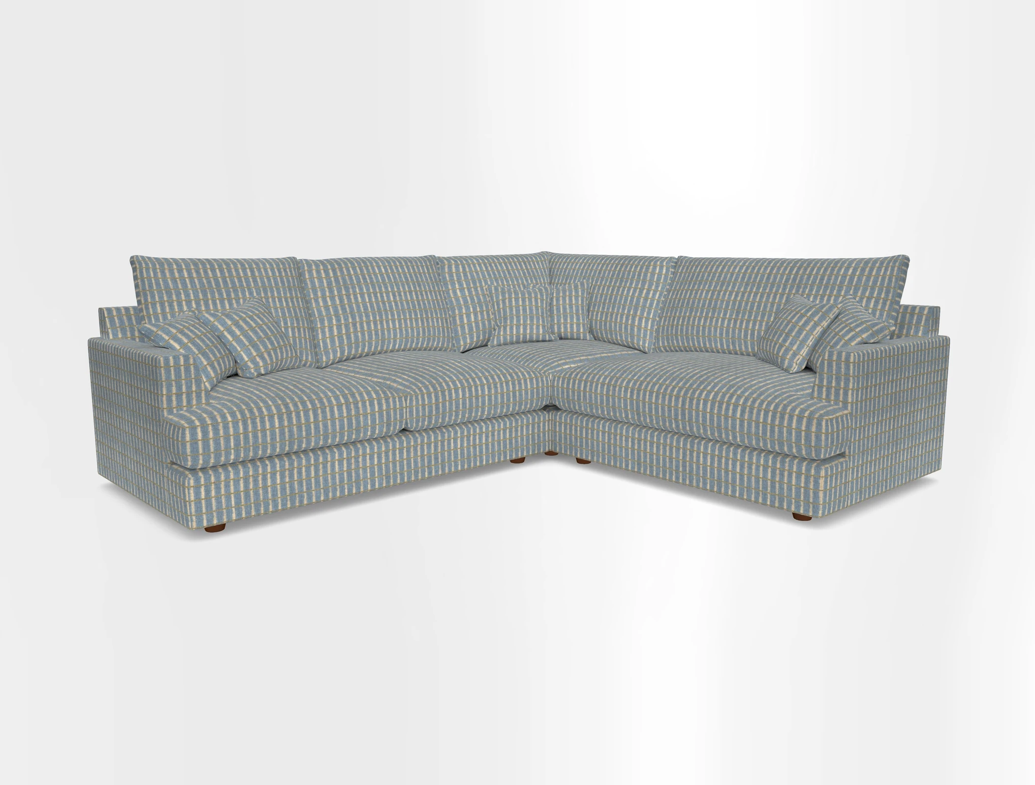 Slingsby Medium Fitted Cover Corner Unit LHF in Two Tone Plain Biscuit.  Loose cover version available