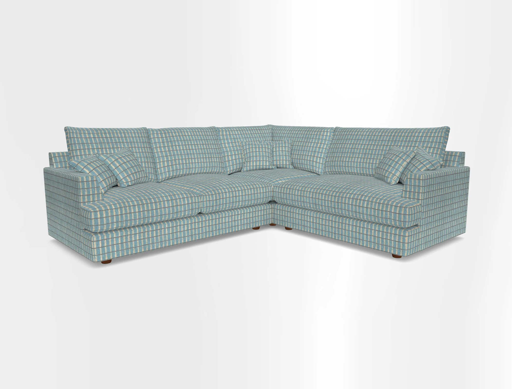 Slingsby Medium Fitted Cover Corner Unit LHF in Two Tone Plain Biscuit.  Loose cover version available