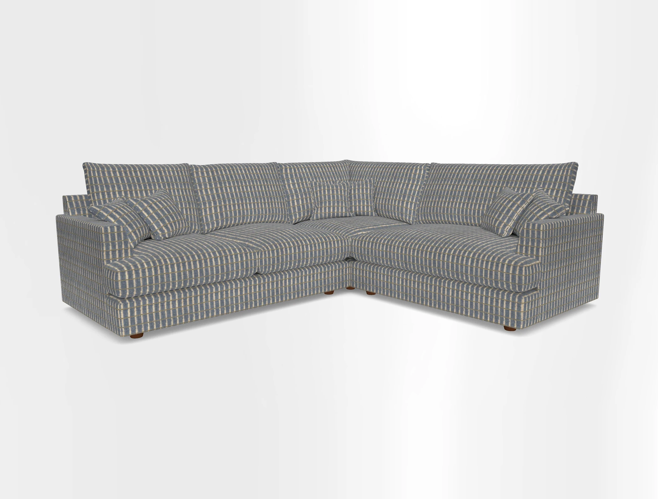 Slingsby Medium Fitted Cover Corner Unit LHF in Two Tone Plain Biscuit.  Loose cover version available