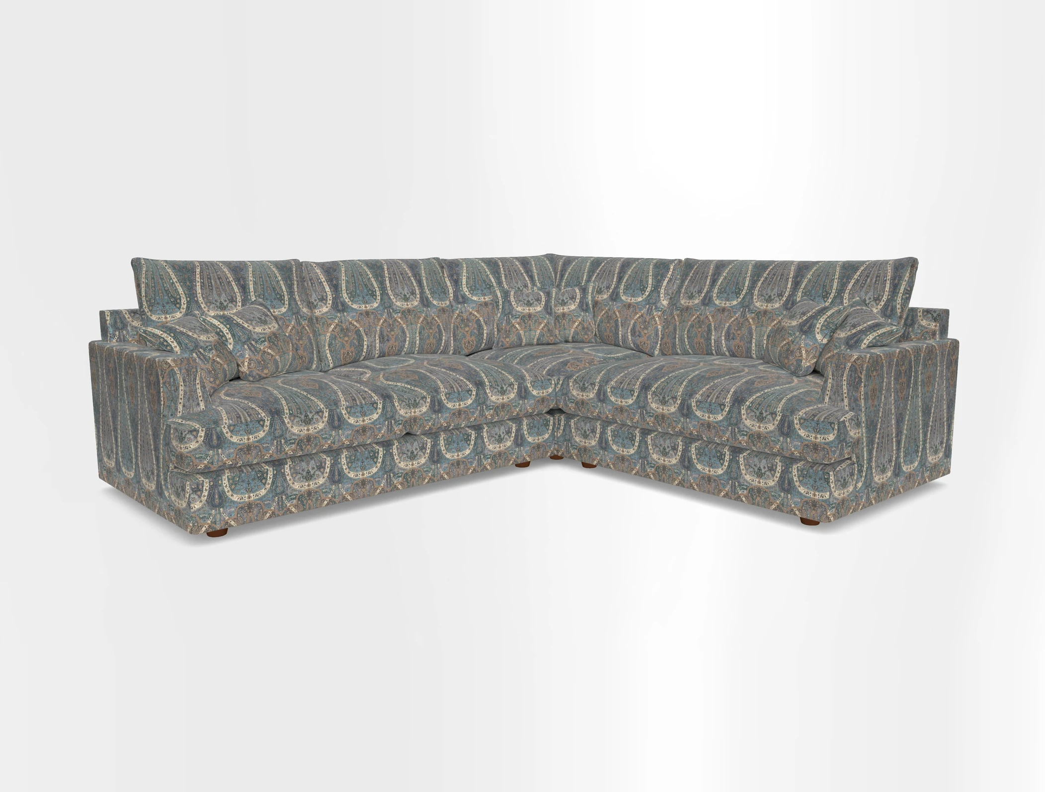 Slingsby Medium Fitted Cover Corner Unit LHF in Two Tone Plain Biscuit.  Loose cover version available