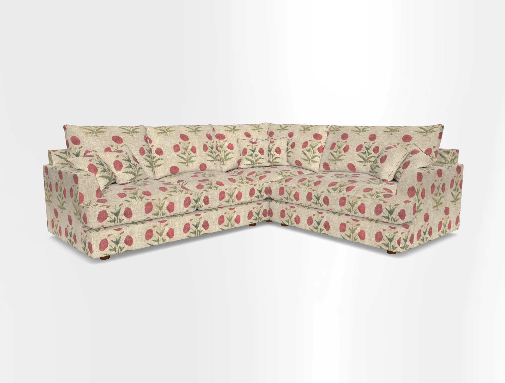 Slingsby Medium Fitted Cover Corner Unit LHF in Two Tone Plain Biscuit.  Loose cover version available