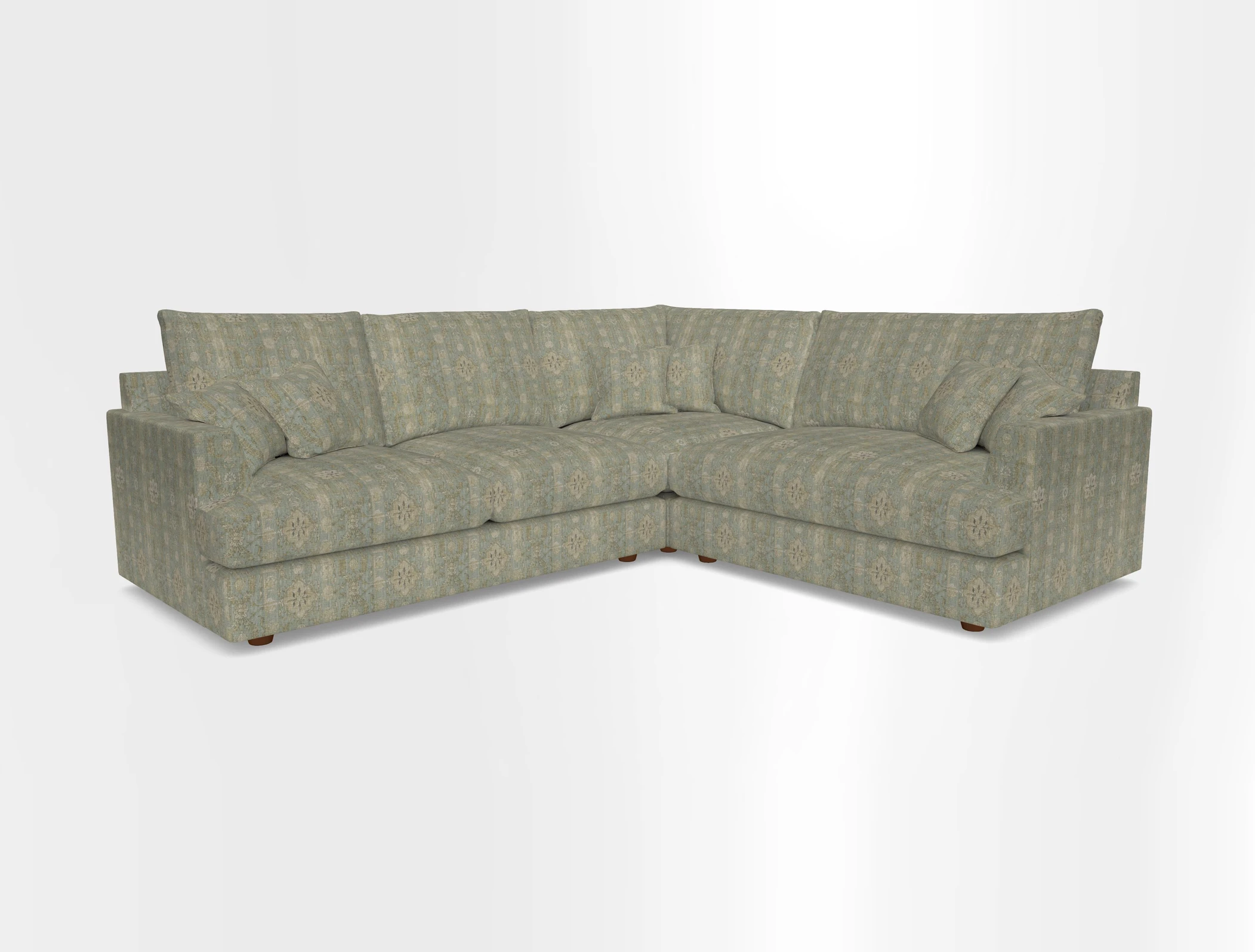 Slingsby Medium Fitted Cover Corner Unit LHF in Two Tone Plain Biscuit.  Loose cover version available