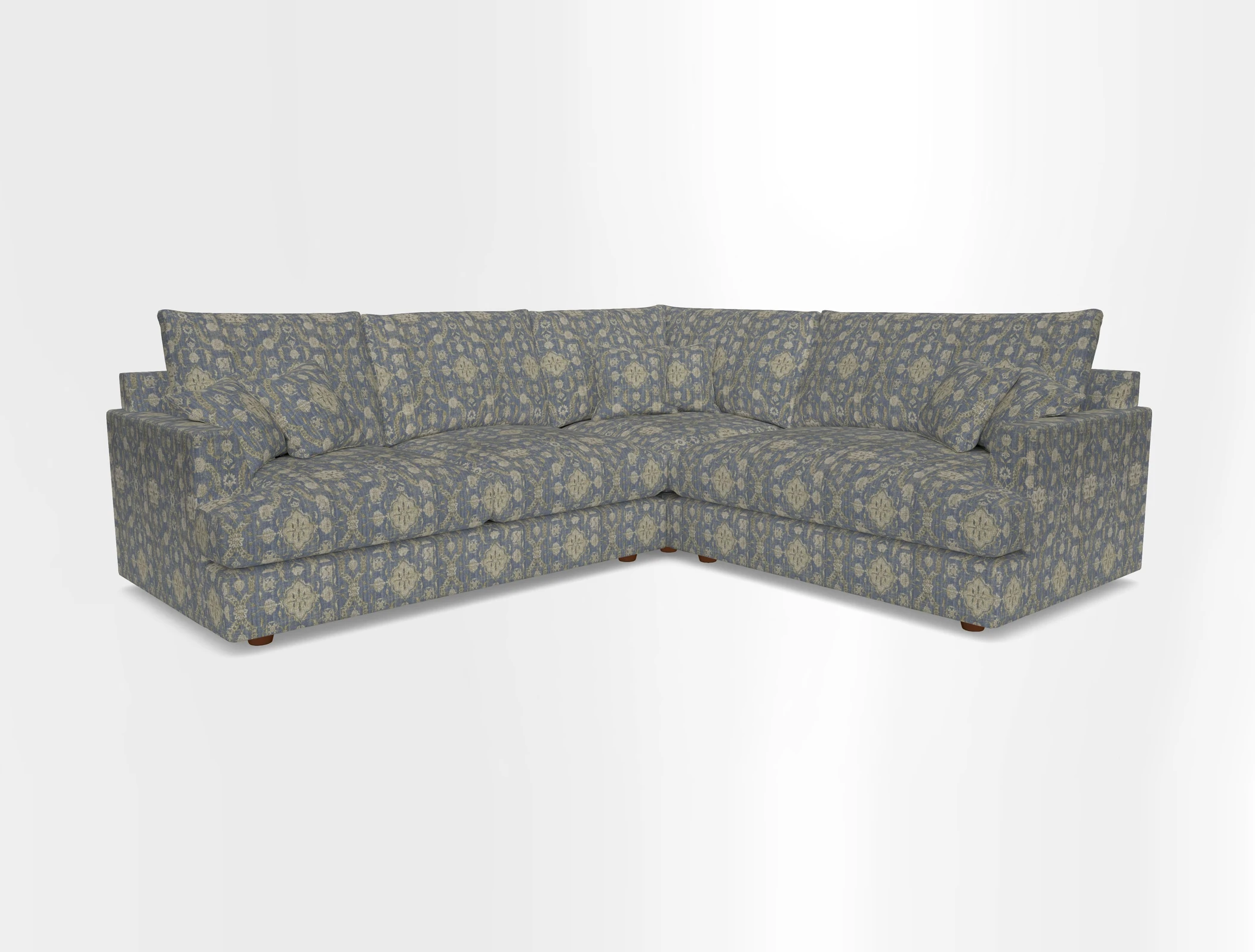 Slingsby Medium Fitted Cover Corner Unit LHF in Two Tone Plain Biscuit.  Loose cover version available