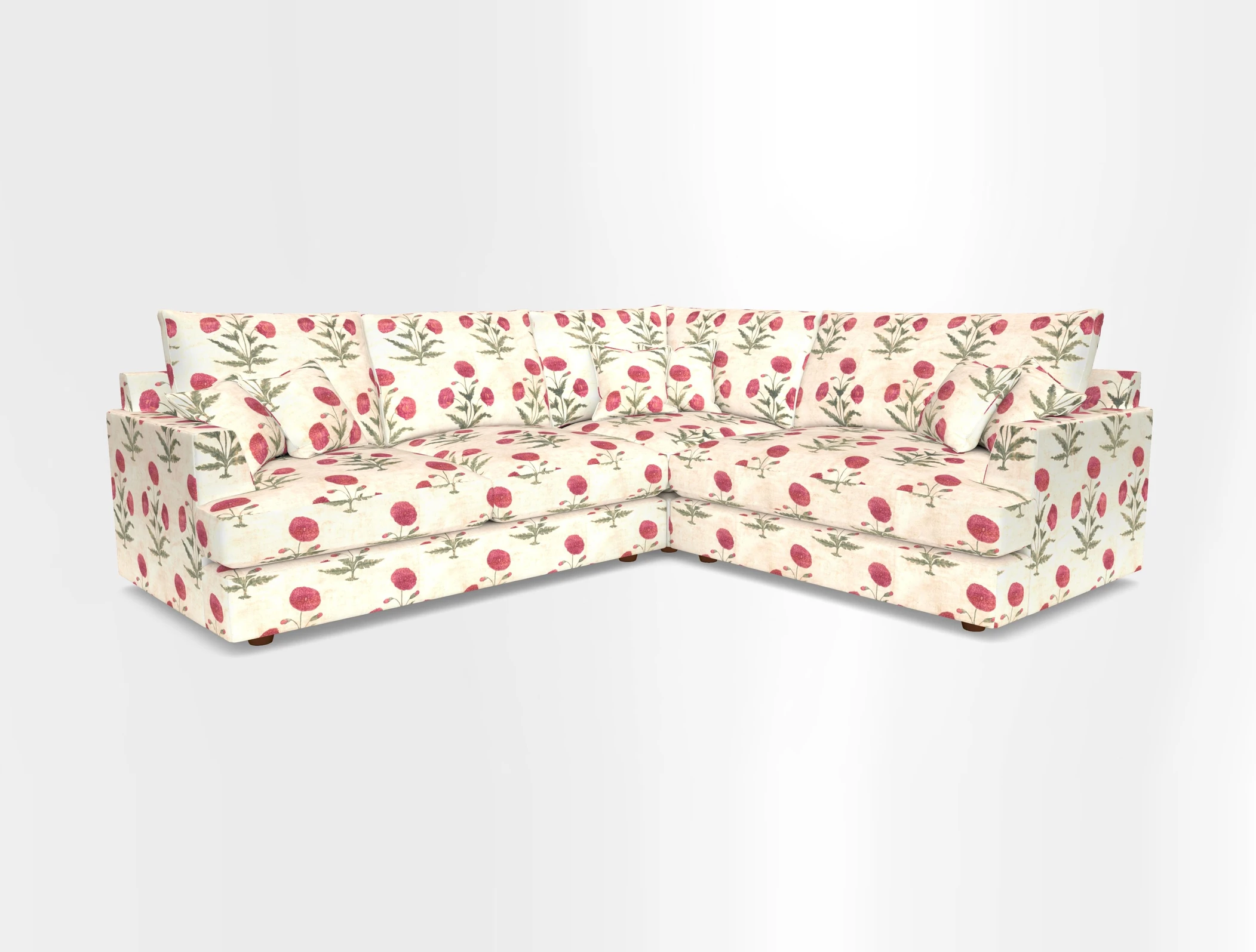 Slingsby Medium Fitted Cover Corner Unit LHF in Two Tone Plain Biscuit.  Loose cover version available