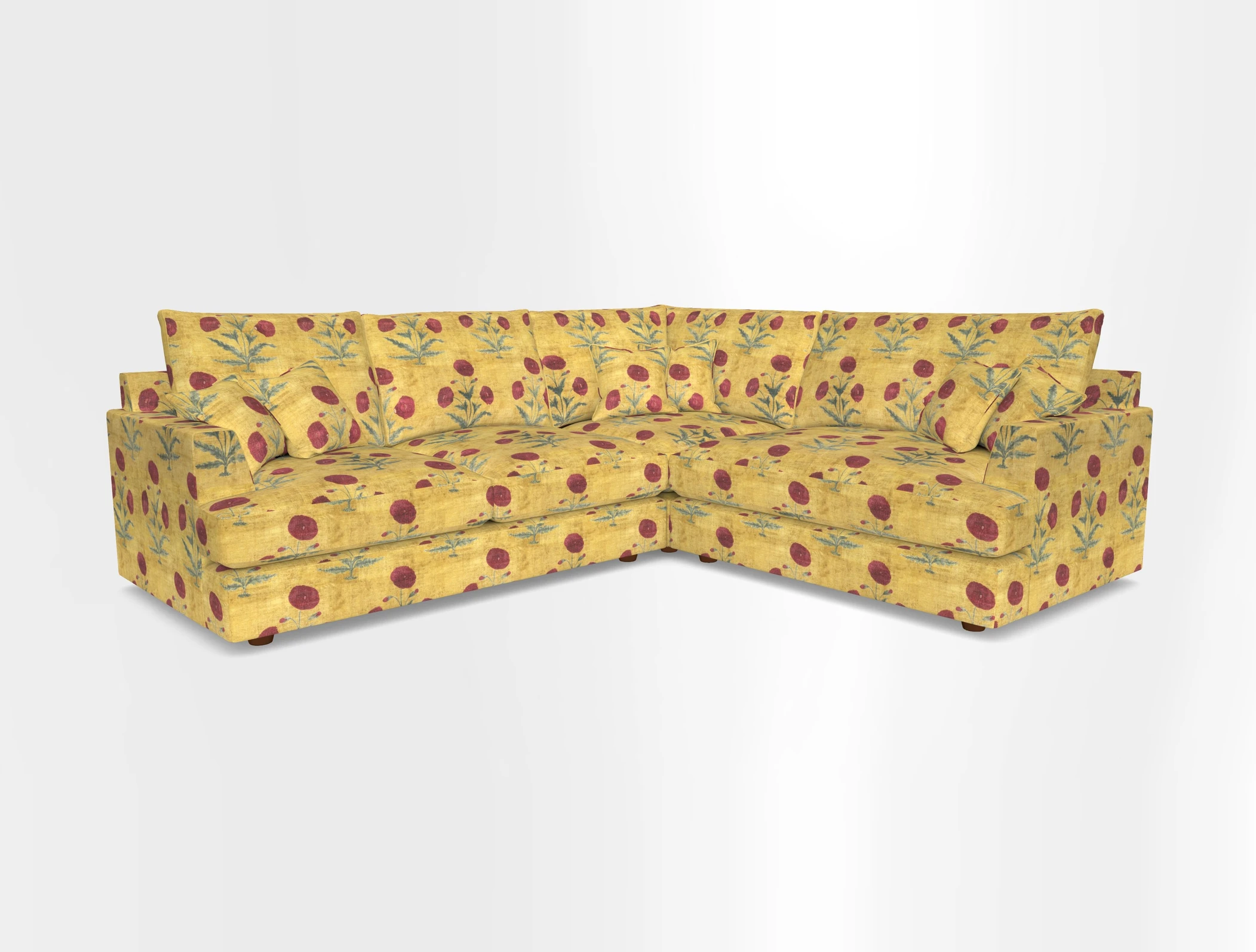 Slingsby Medium Fitted Cover Corner Unit LHF in Two Tone Plain Biscuit.  Loose cover version available