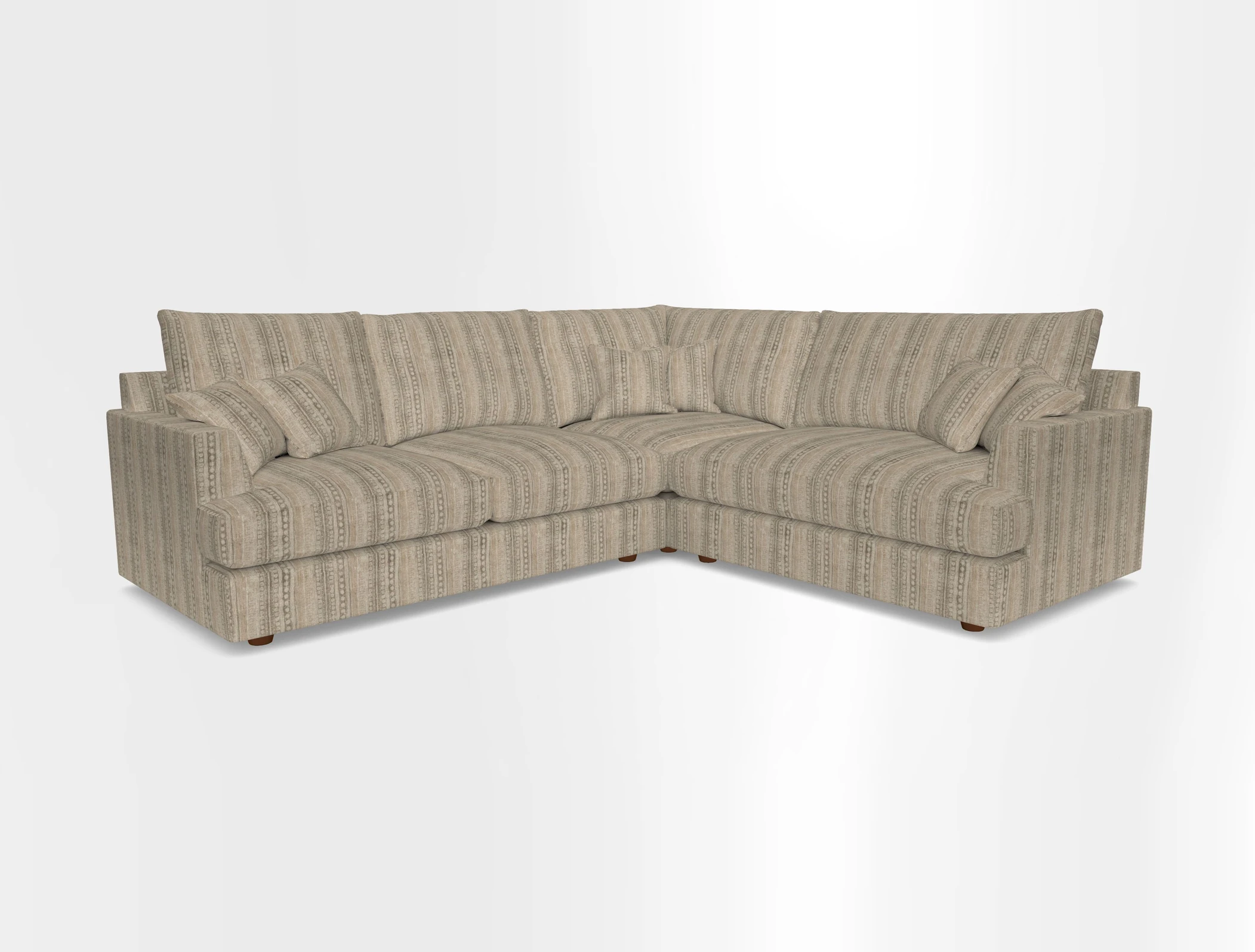 Slingsby Medium Fitted Cover Corner Unit LHF in Two Tone Plain Biscuit.  Loose cover version available