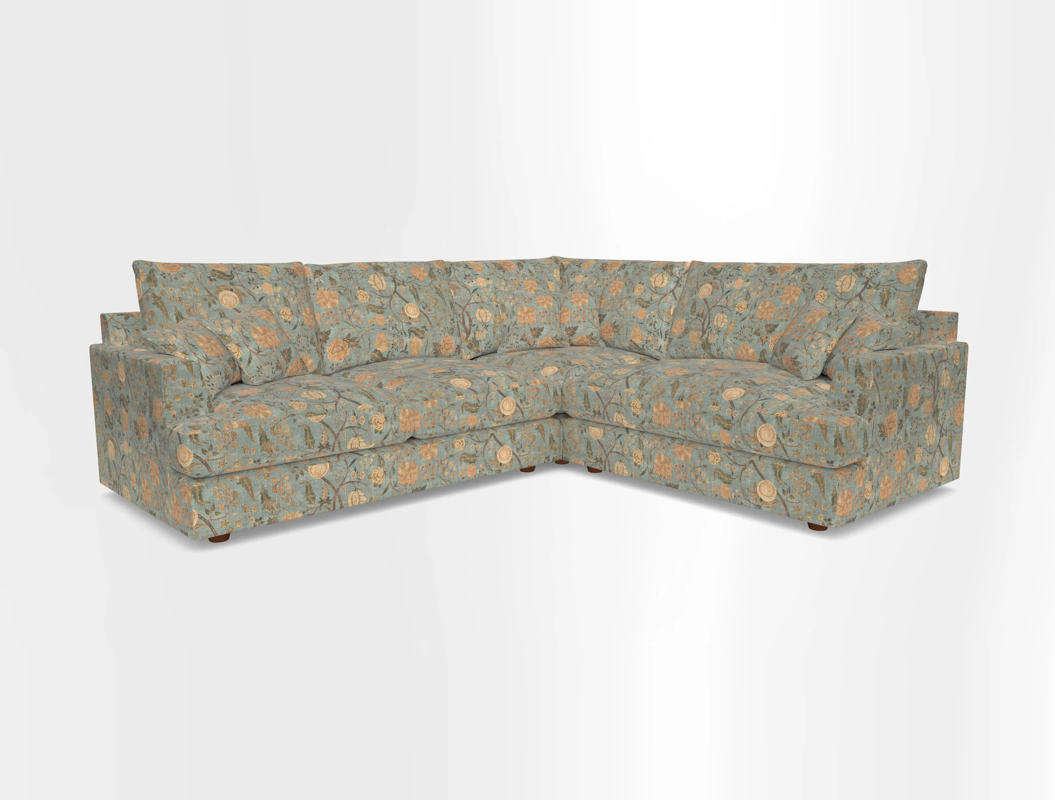 Slingsby Medium Fitted Cover Corner Unit LHF in Two Tone Plain Biscuit.  Loose cover version available