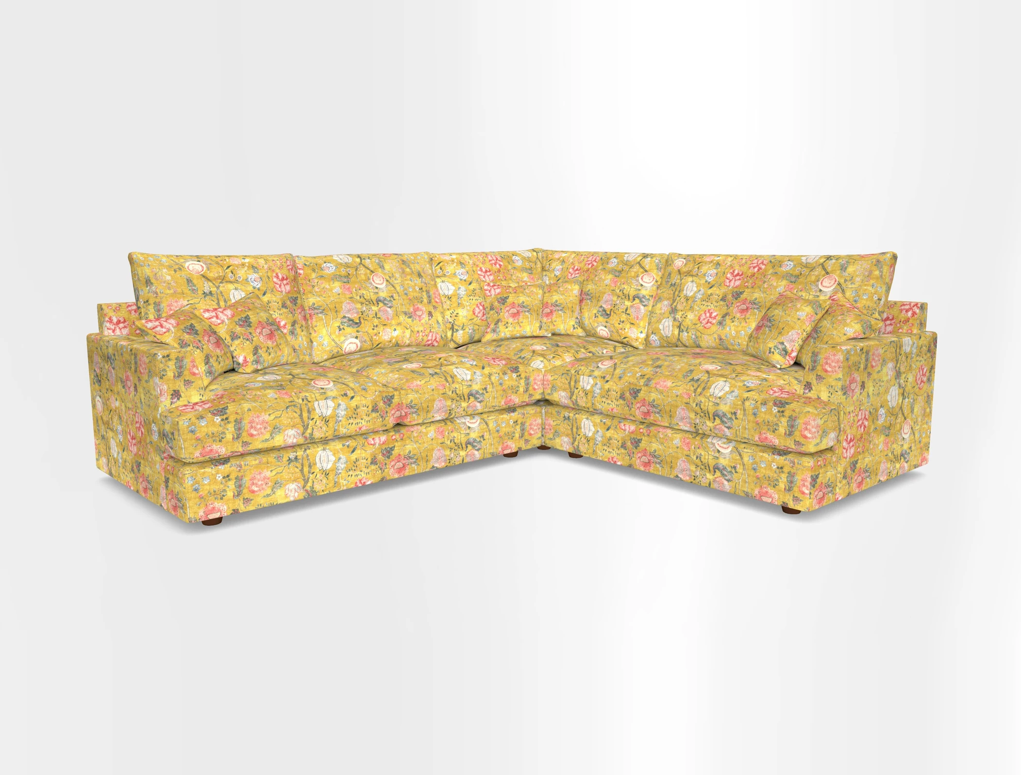 Slingsby Medium Fitted Cover Corner Unit LHF in Two Tone Plain Biscuit.  Loose cover version available