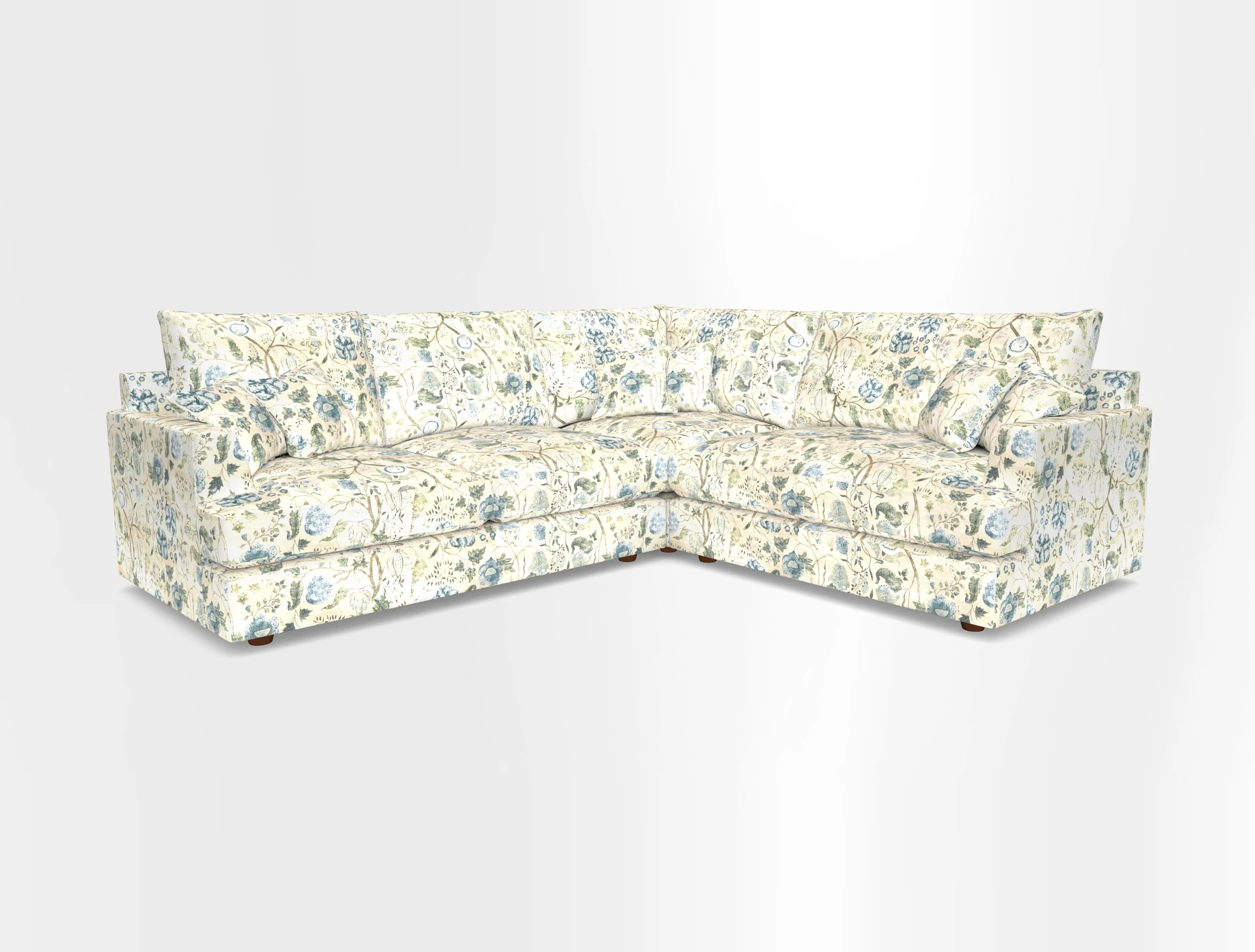Slingsby Medium Fitted Cover Corner Unit LHF in Two Tone Plain Biscuit.  Loose cover version available