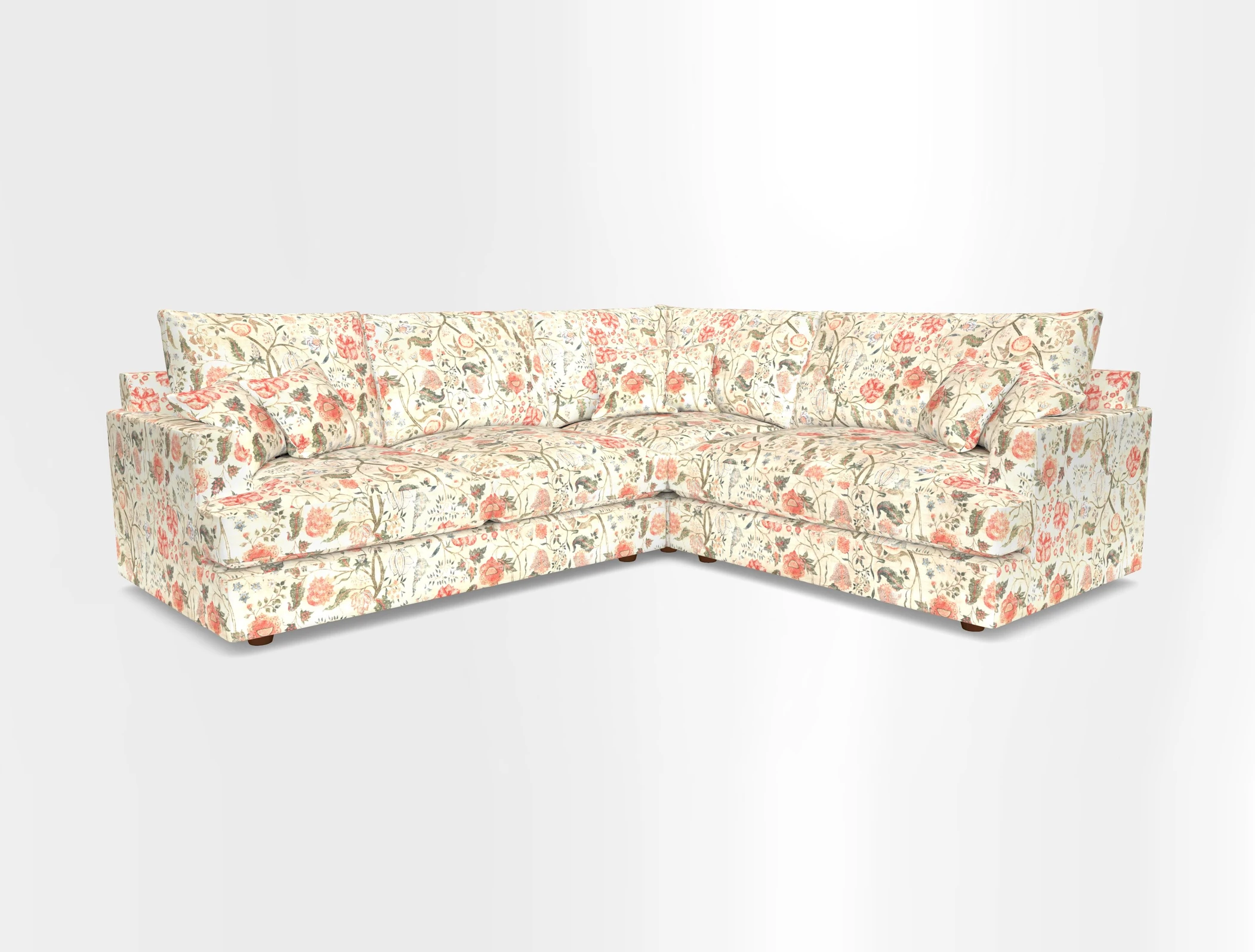 Slingsby Medium Fitted Cover Corner Unit LHF in Two Tone Plain Biscuit.  Loose cover version available