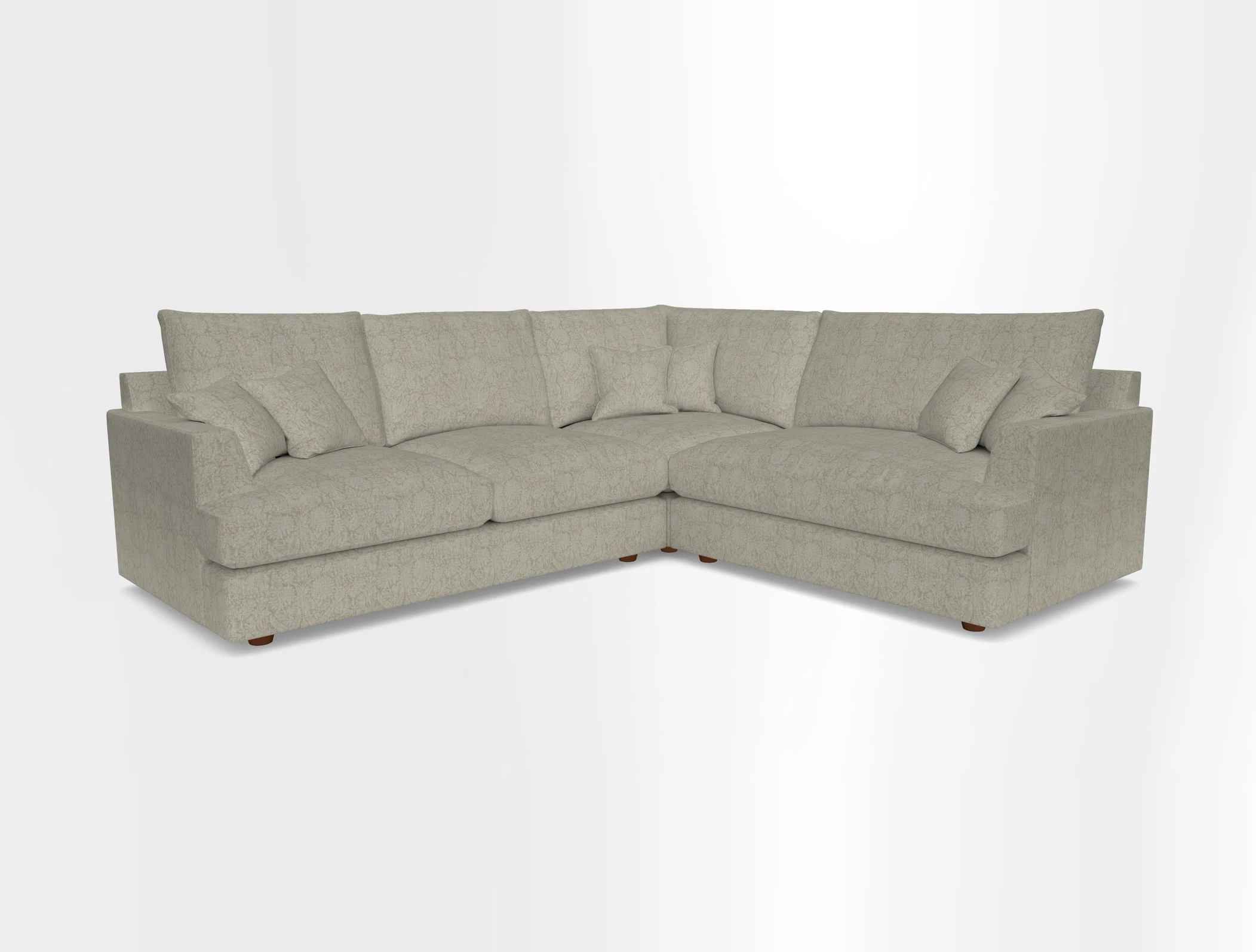 Slingsby Medium Fitted Cover Corner Unit LHF in Two Tone Plain Biscuit.  Loose cover version available