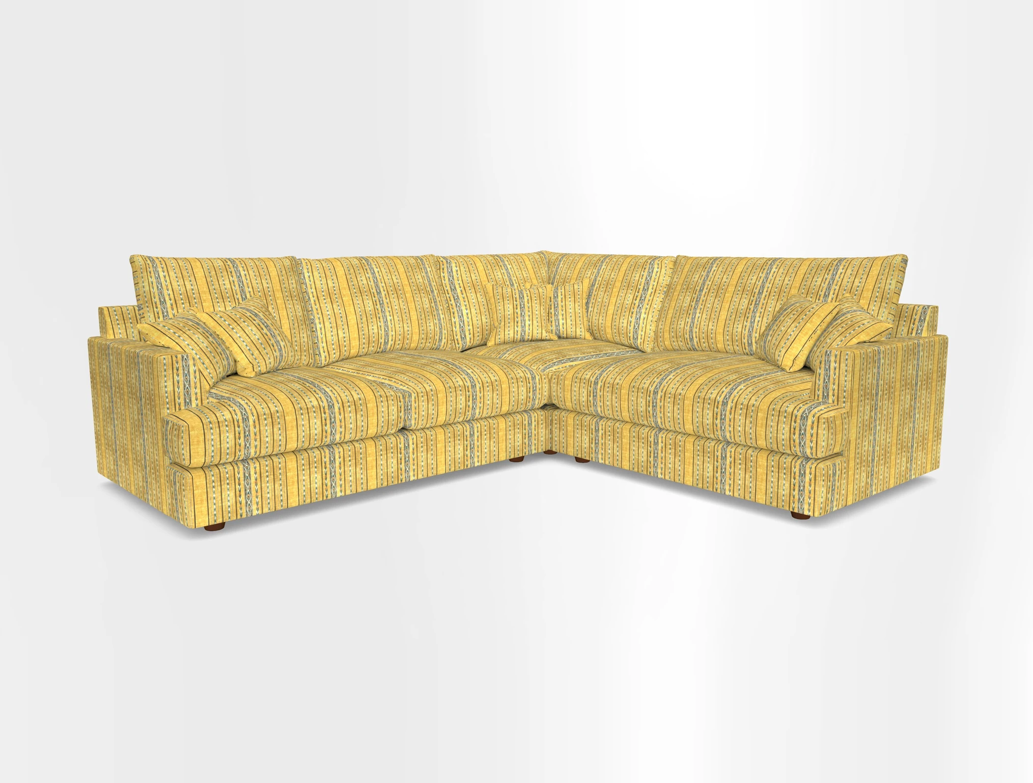 Slingsby Medium Fitted Cover Corner Unit LHF in Two Tone Plain Biscuit.  Loose cover version available