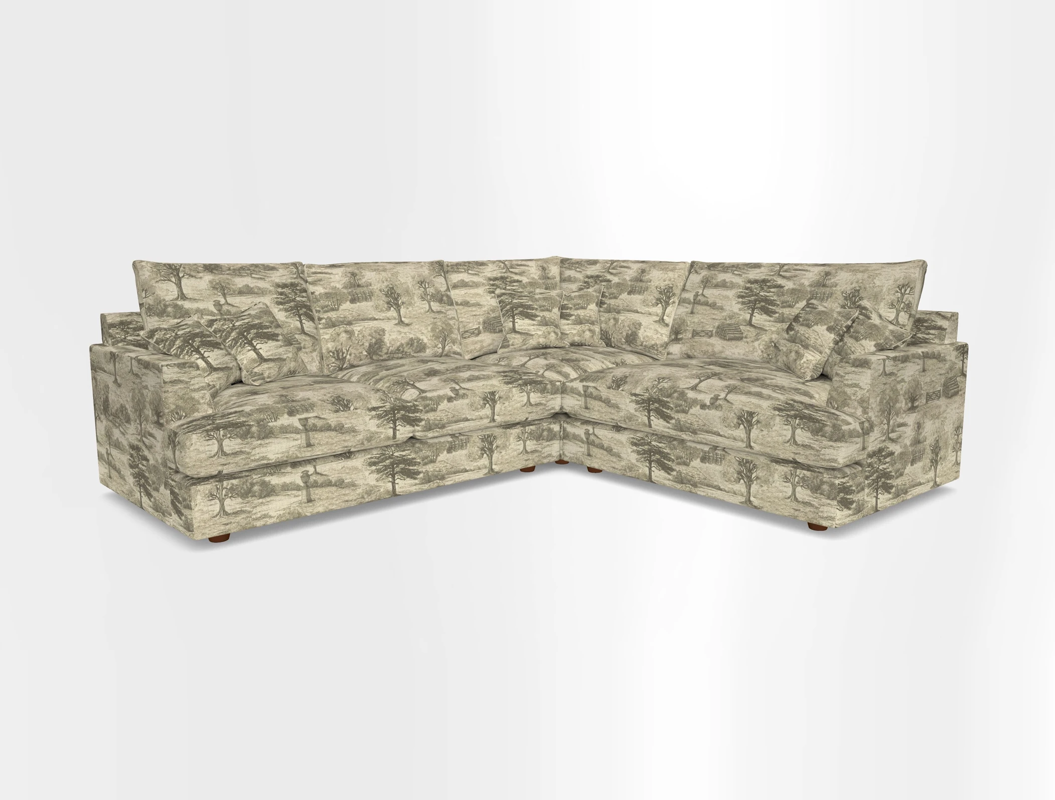 Slingsby Medium Fitted Cover Corner Unit LHF in Two Tone Plain Biscuit.  Loose cover version available