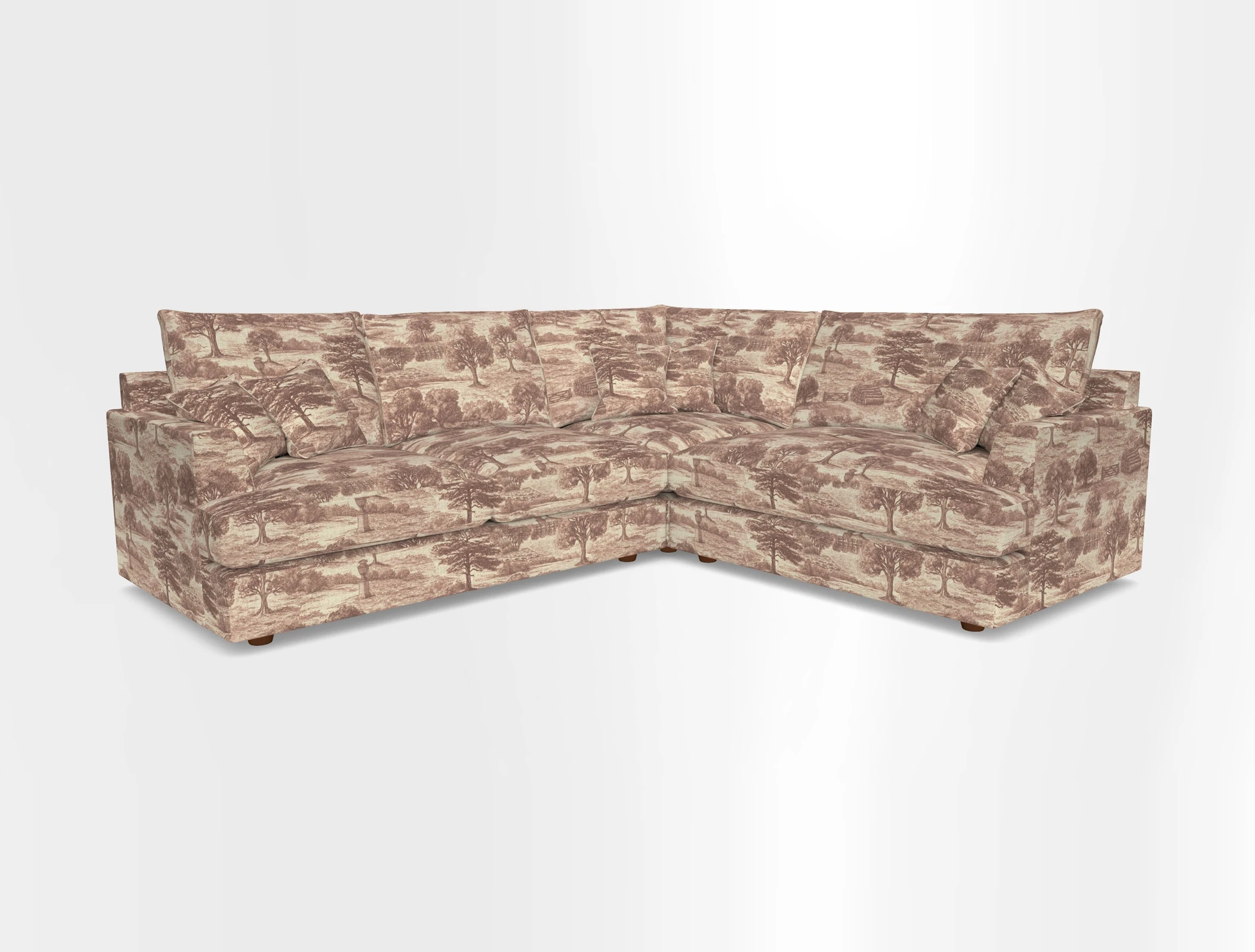 Slingsby Medium Fitted Cover Corner Unit LHF in Two Tone Plain Biscuit.  Loose cover version available
