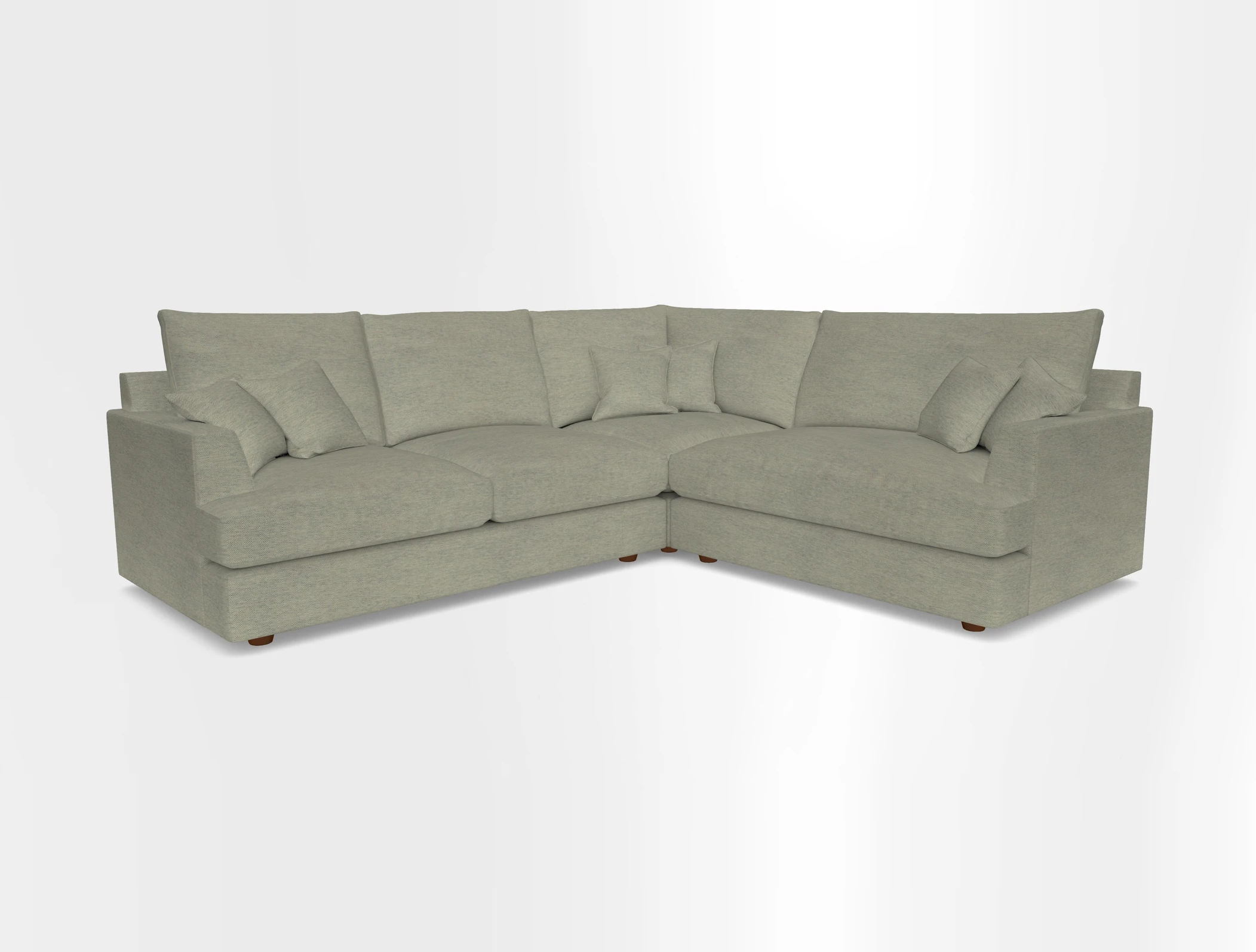 Slingsby Medium Fitted Cover Corner Unit LHF in Two Tone Plain Biscuit.  Loose cover version available
