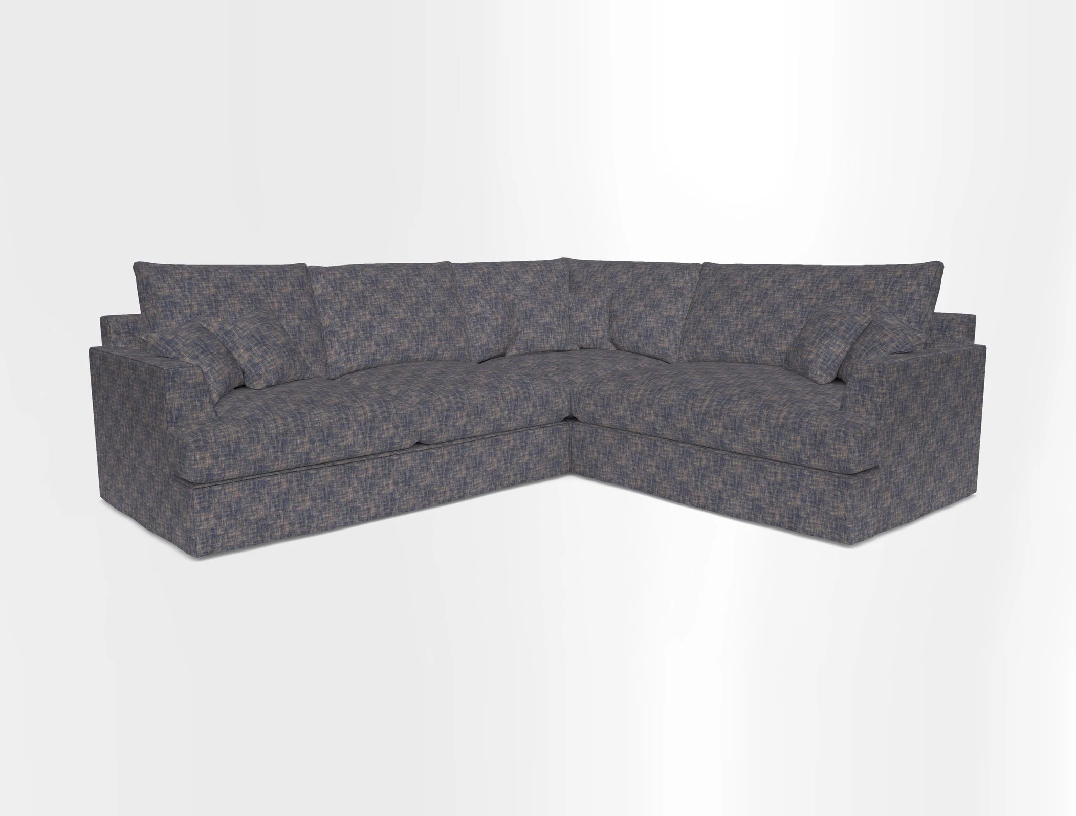 Slingsby Medium Fitted Cover Corner Unit LHF in Two Tone Plain Biscuit.  Loose cover version available