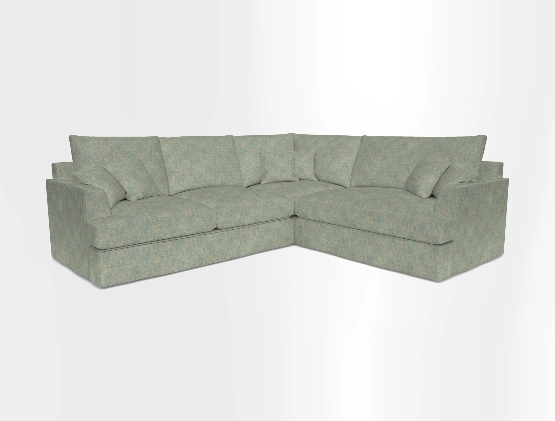 Slingsby Medium Fitted Cover Corner Unit LHF in Two Tone Plain Biscuit.  Loose cover version available