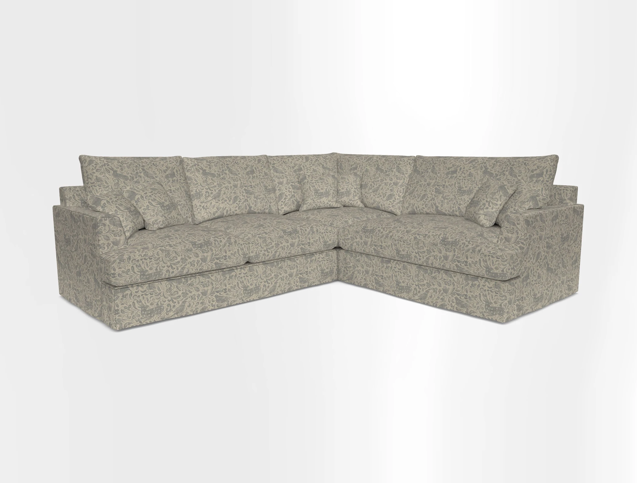 Slingsby Medium Fitted Cover Corner Unit LHF in Two Tone Plain Biscuit.  Loose cover version available