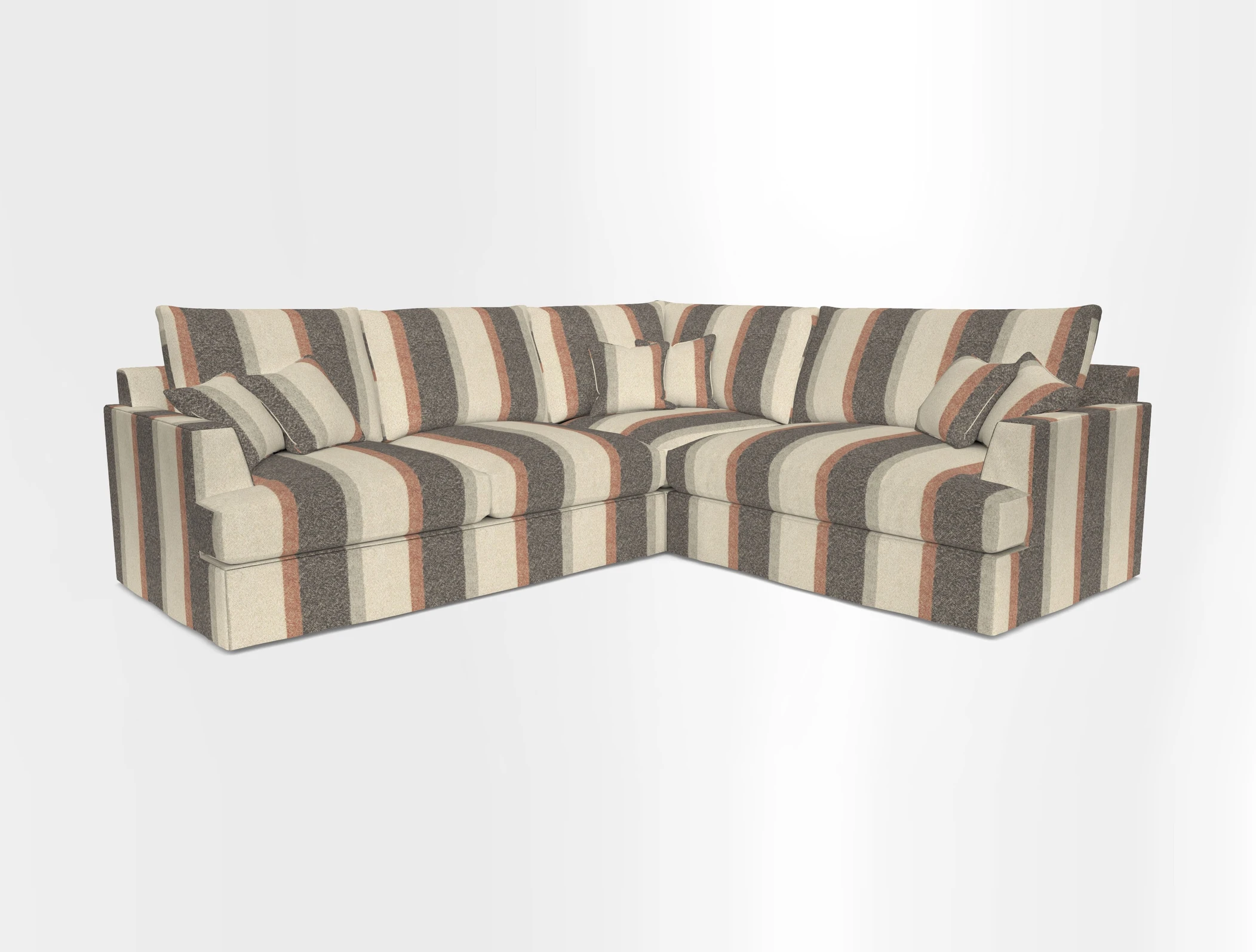Slingsby Medium Fitted Cover Corner Unit LHF in Two Tone Plain Biscuit.  Loose cover version available