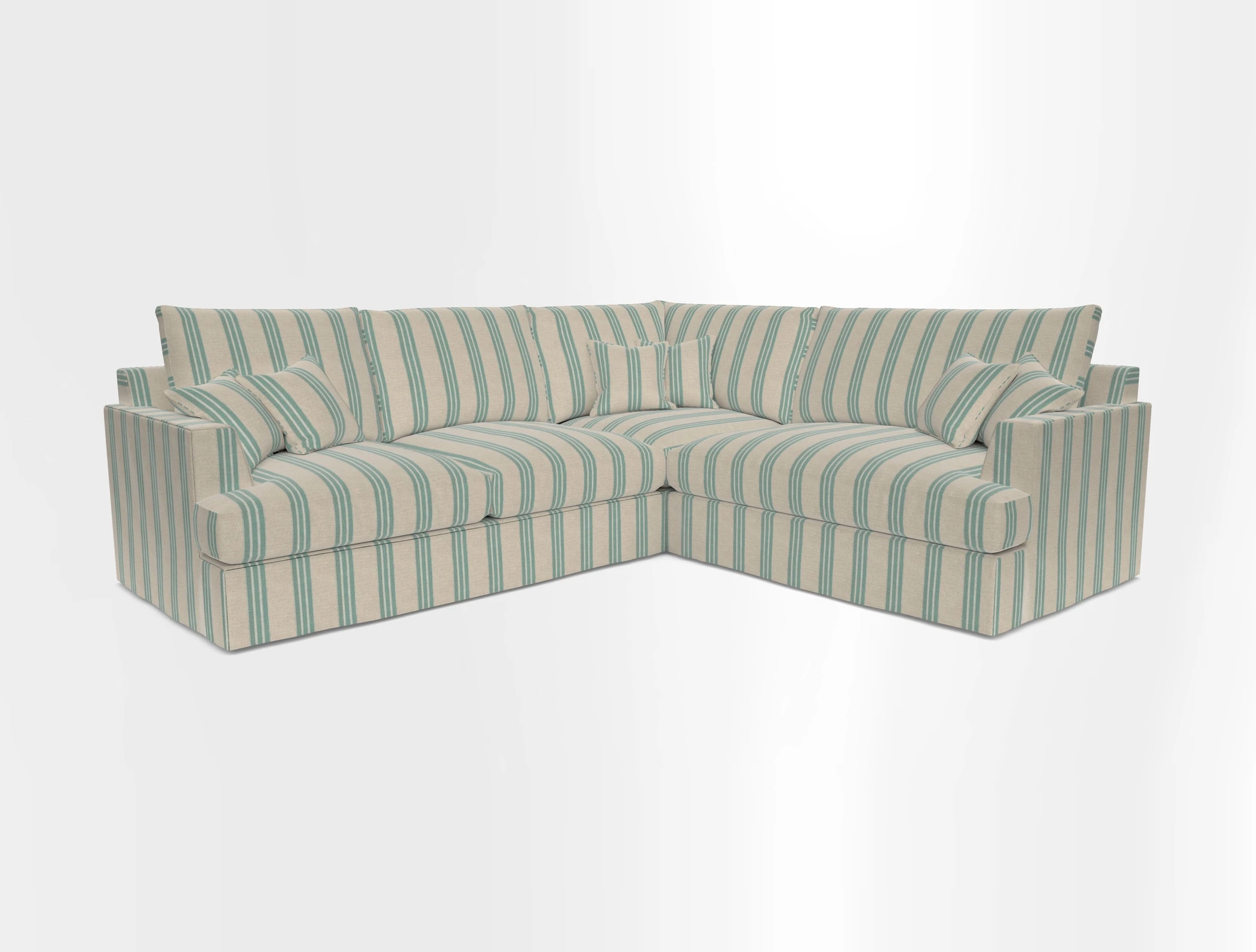 Slingsby Medium Fitted Cover Corner Unit LHF in Two Tone Plain Biscuit.  Loose cover version available