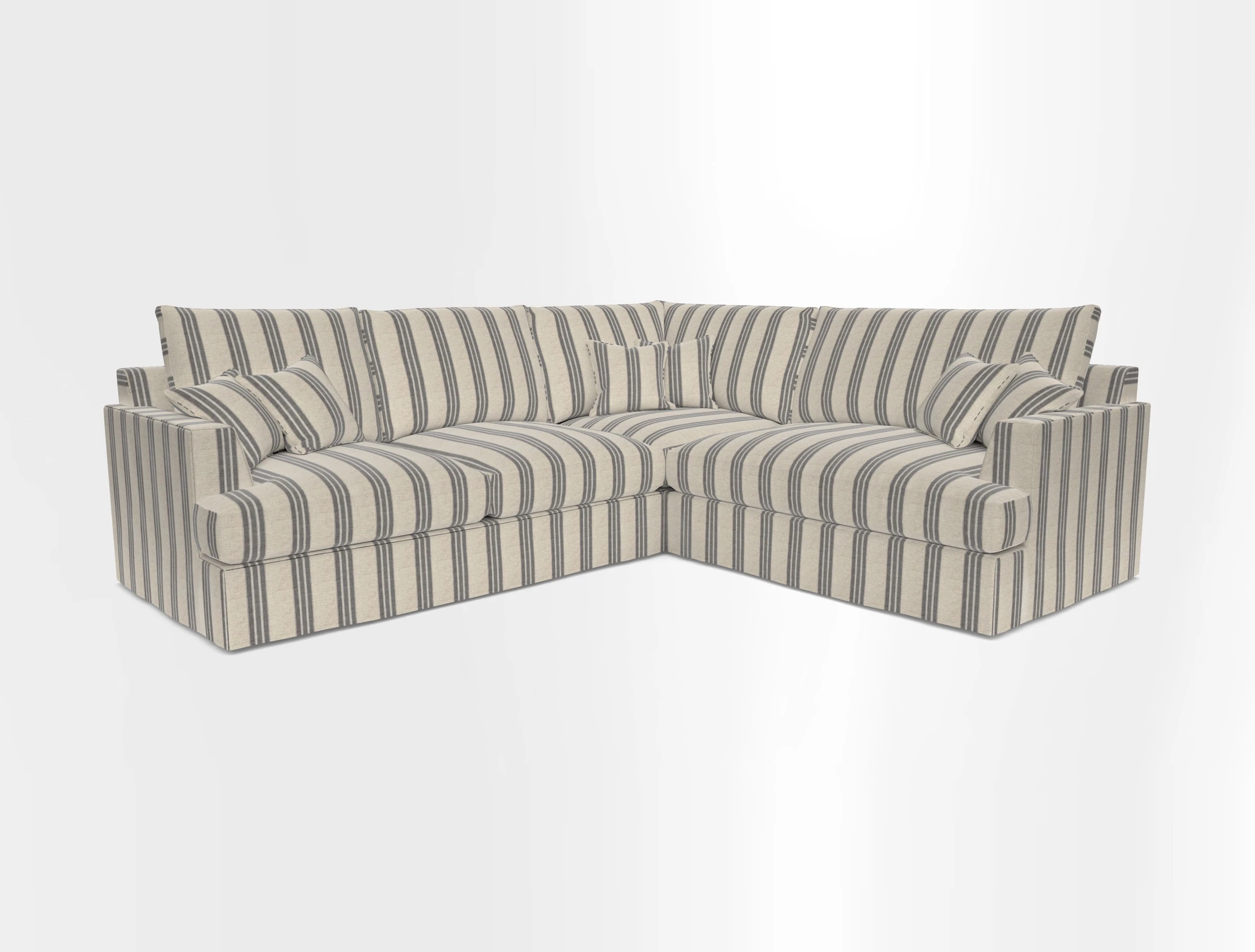 Slingsby Medium Fitted Cover Corner Unit LHF in Two Tone Plain Biscuit.  Loose cover version available