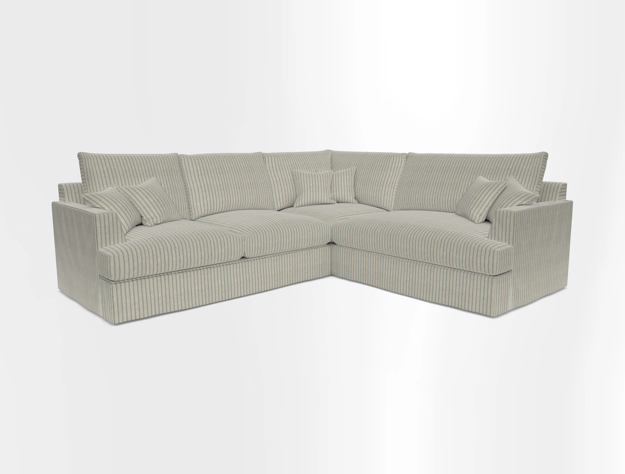 Slingsby Medium Fitted Cover Corner Unit LHF in Two Tone Plain Biscuit.  Loose cover version available