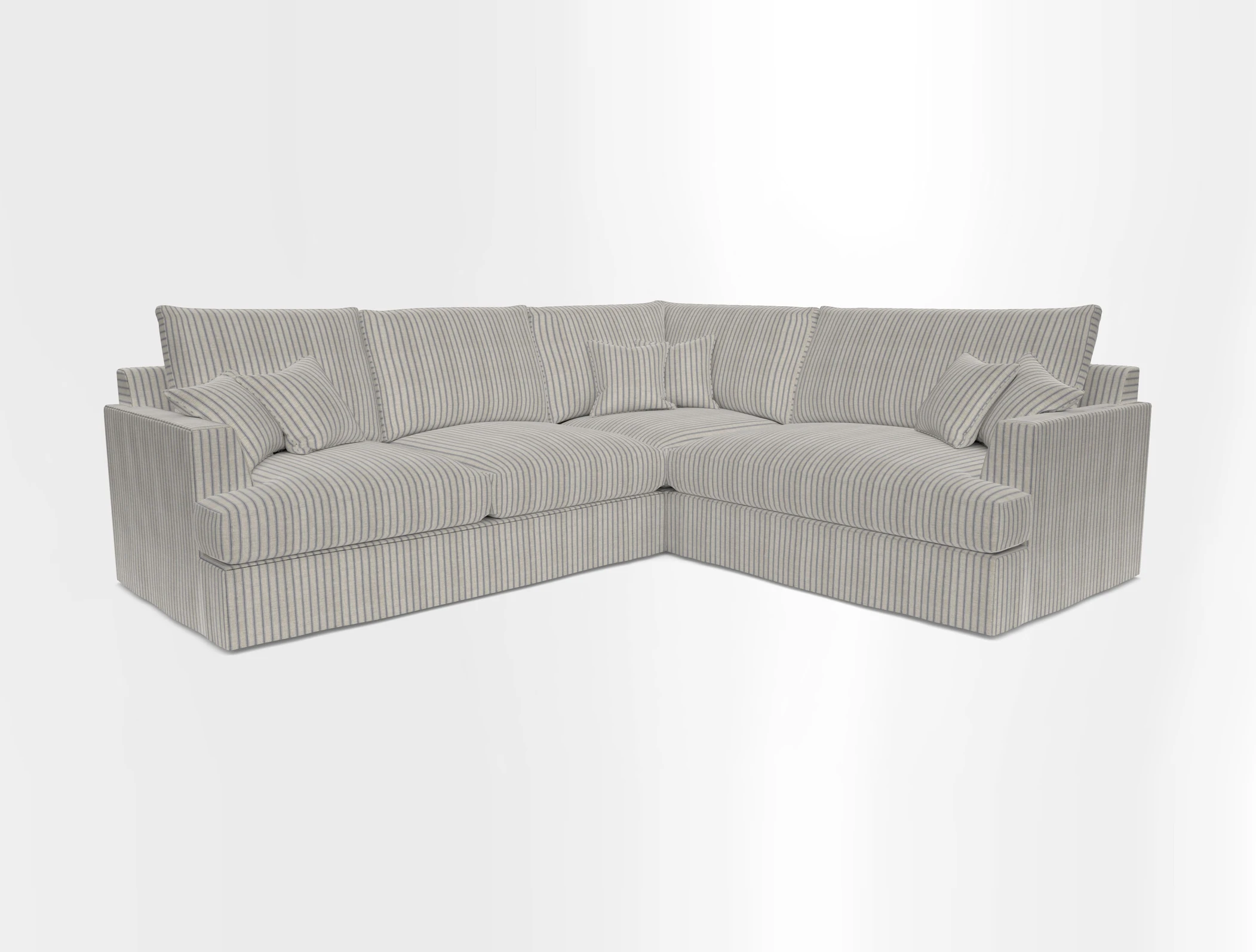 Slingsby Medium Fitted Cover Corner Unit LHF in Two Tone Plain Biscuit.  Loose cover version available