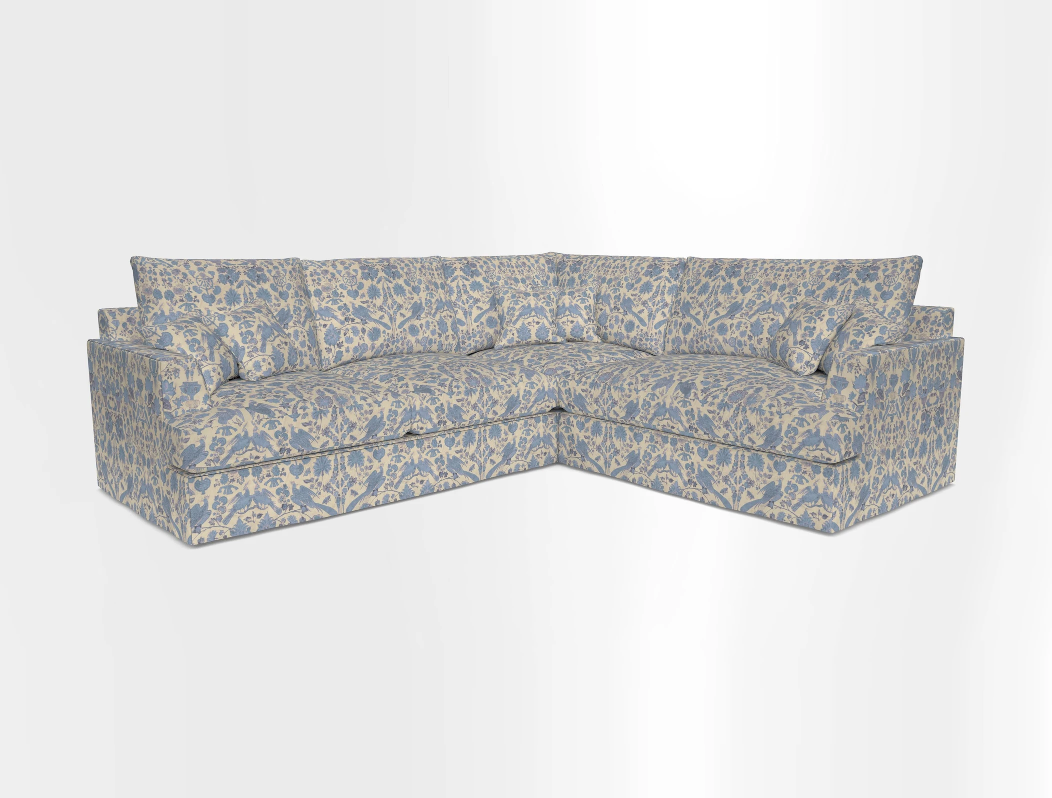 Slingsby Medium Fitted Cover Corner Unit LHF in Two Tone Plain Biscuit.  Loose cover version available