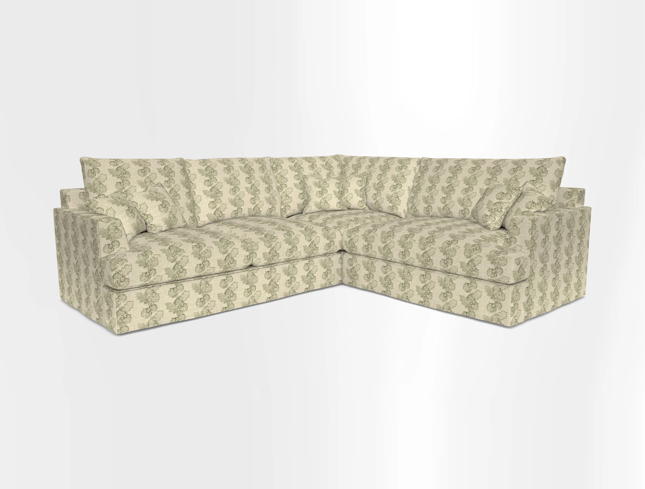 Slingsby Medium Fitted Cover Corner Unit LHF in Two Tone Plain Biscuit.  Loose cover version available