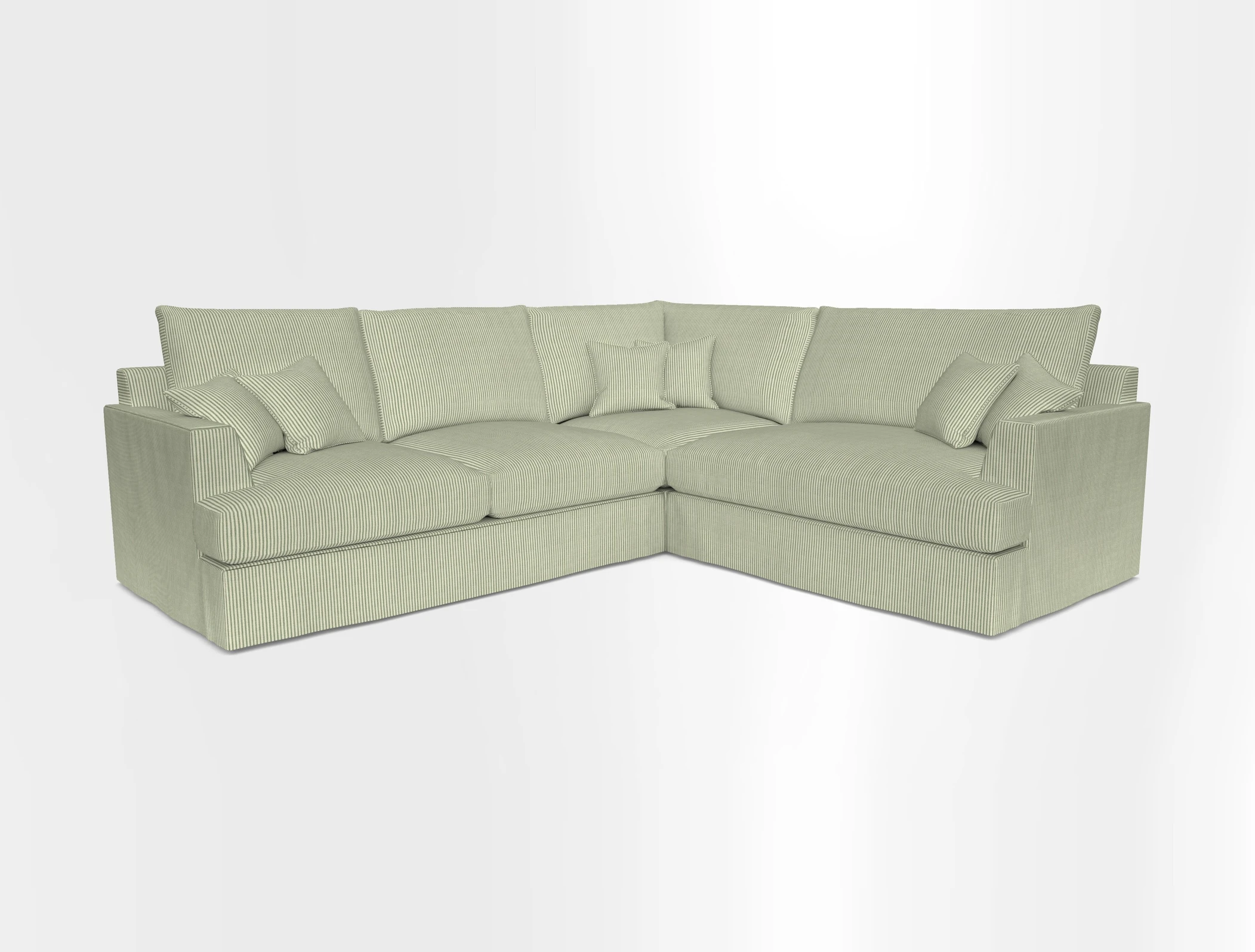 Slingsby Medium Fitted Cover Corner Unit LHF in Two Tone Plain Biscuit.  Loose cover version available