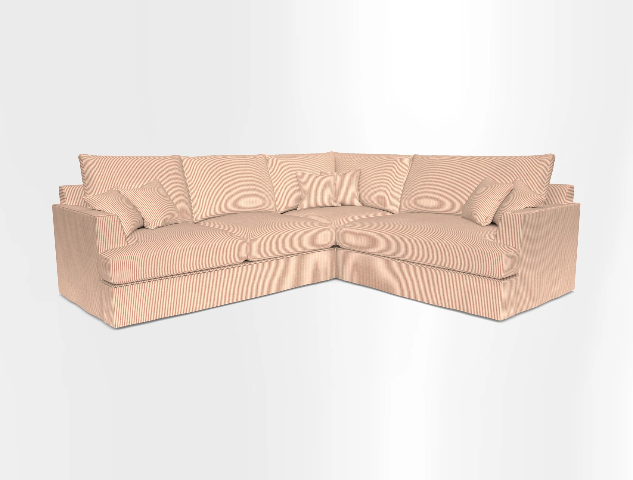 Slingsby Medium Fitted Cover Corner Unit LHF in Two Tone Plain Biscuit.  Loose cover version available