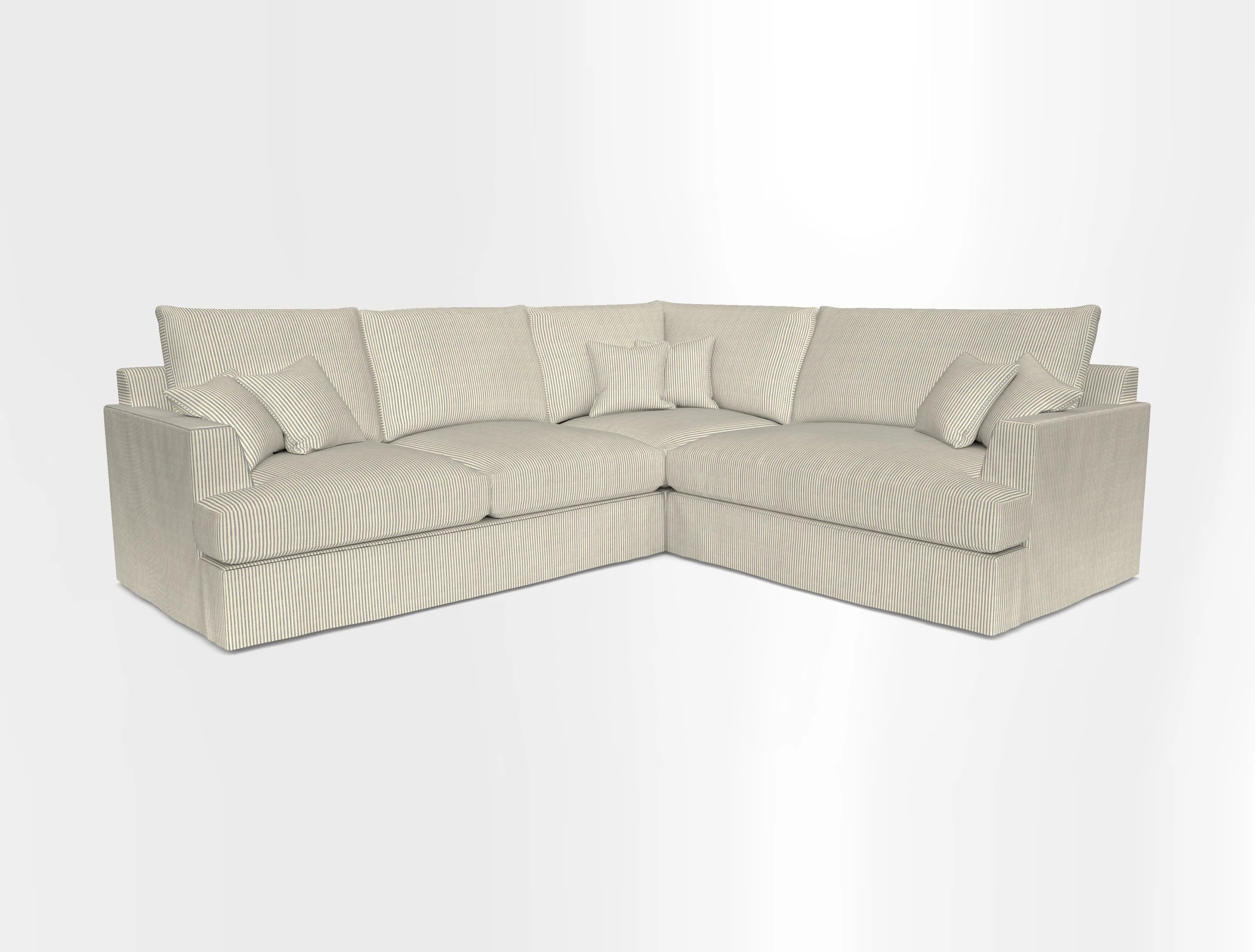 Slingsby Medium Fitted Cover Corner Unit LHF in Two Tone Plain Biscuit.  Loose cover version available