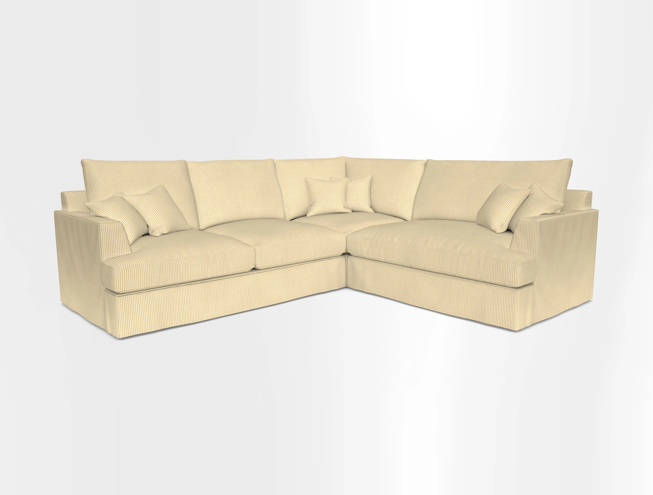 Slingsby Medium Fitted Cover Corner Unit LHF in Two Tone Plain Biscuit.  Loose cover version available