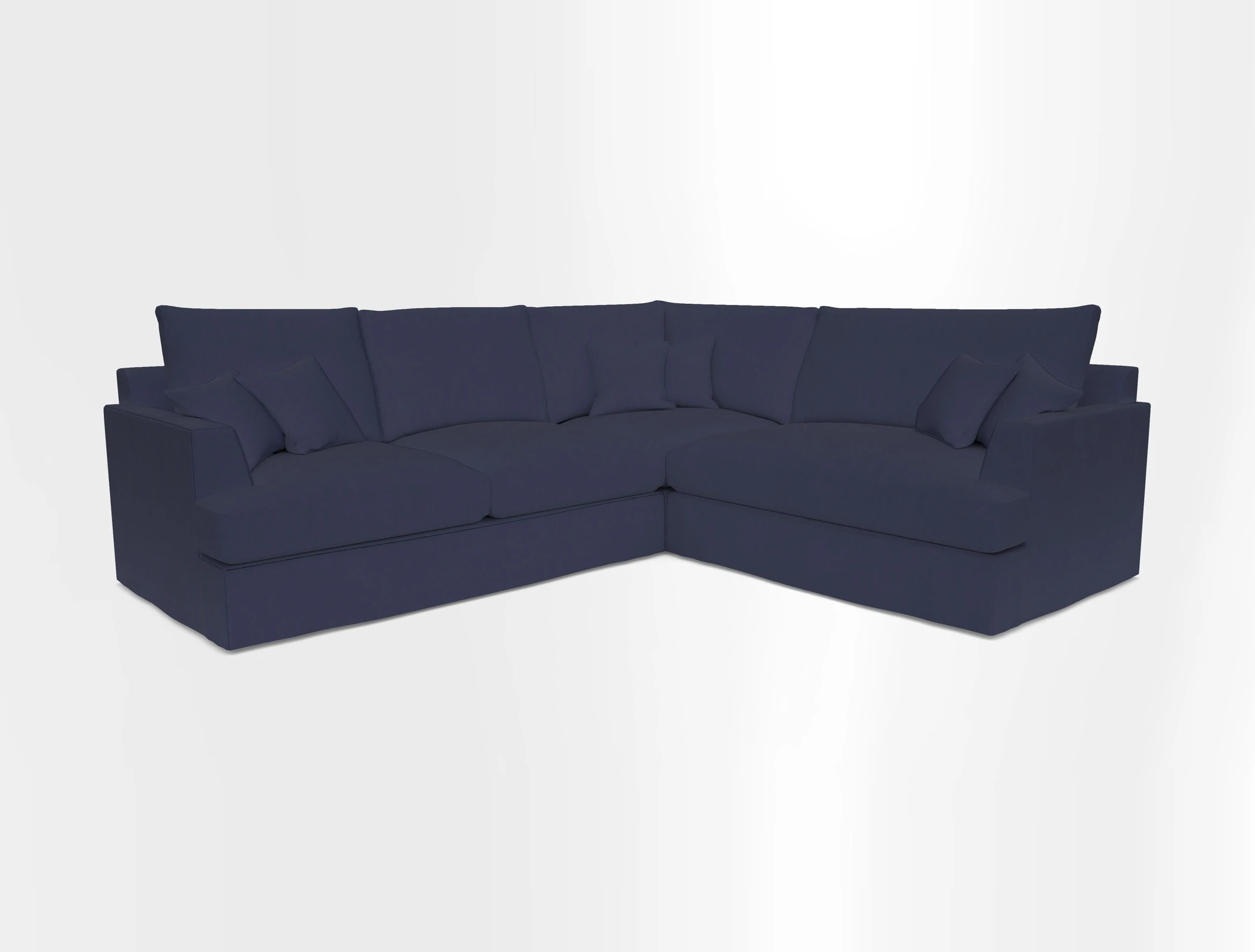 Slingsby Medium Fitted Cover Corner Unit LHF in Two Tone Plain Biscuit.  Loose cover version available