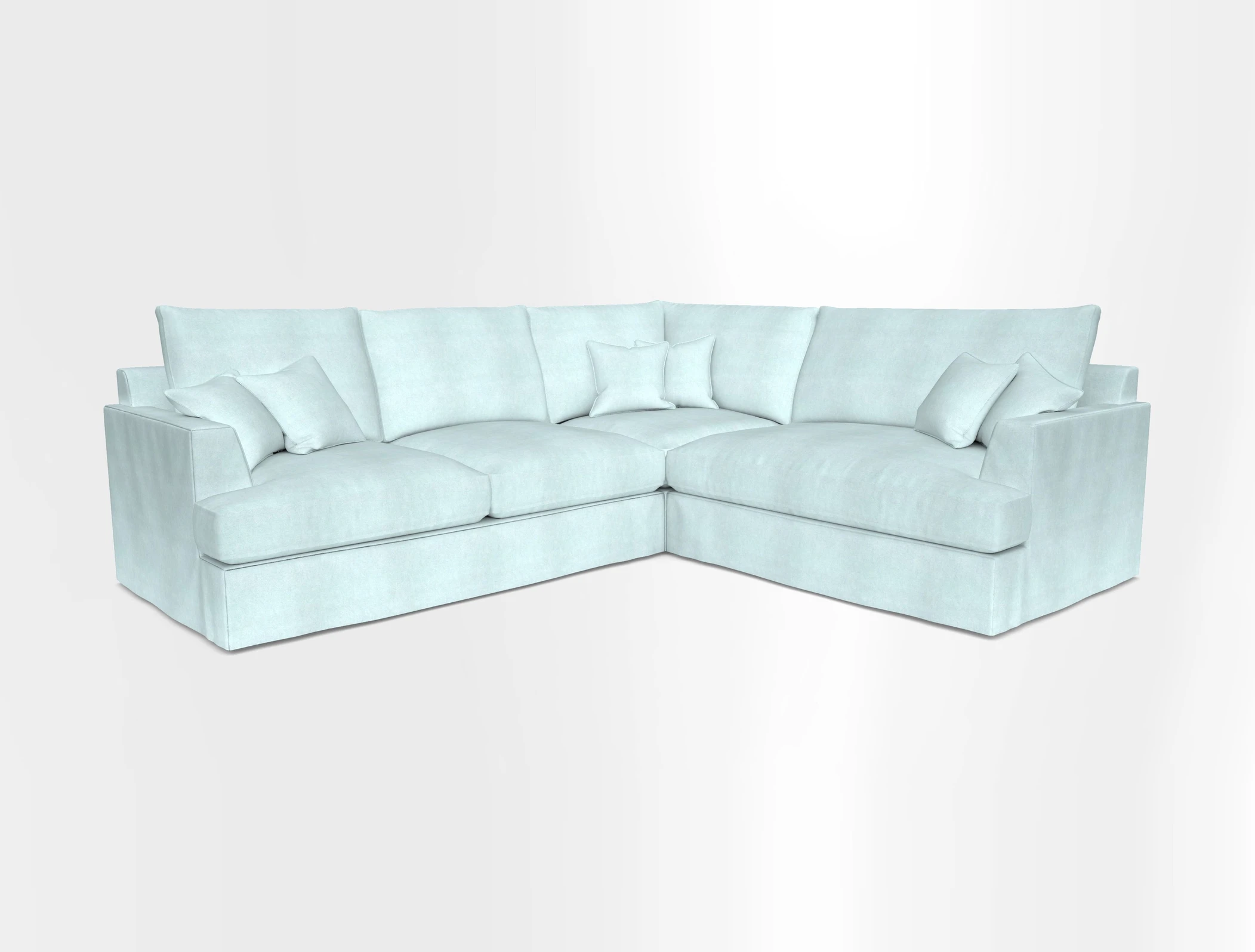 Slingsby Medium Fitted Cover Corner Unit LHF in Two Tone Plain Biscuit.  Loose cover version available