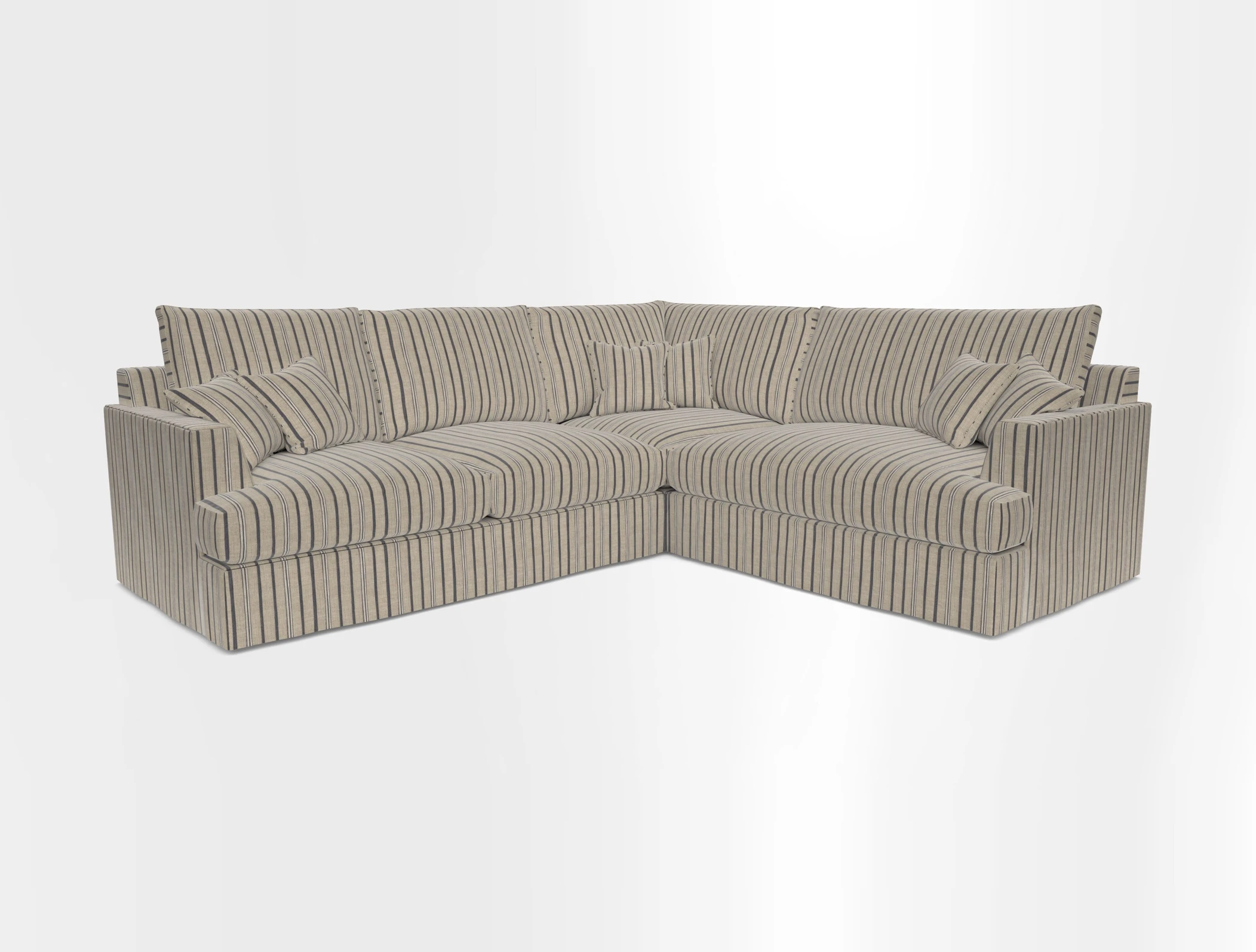 Slingsby Medium Fitted Cover Corner Unit LHF in Two Tone Plain Biscuit.  Loose cover version available