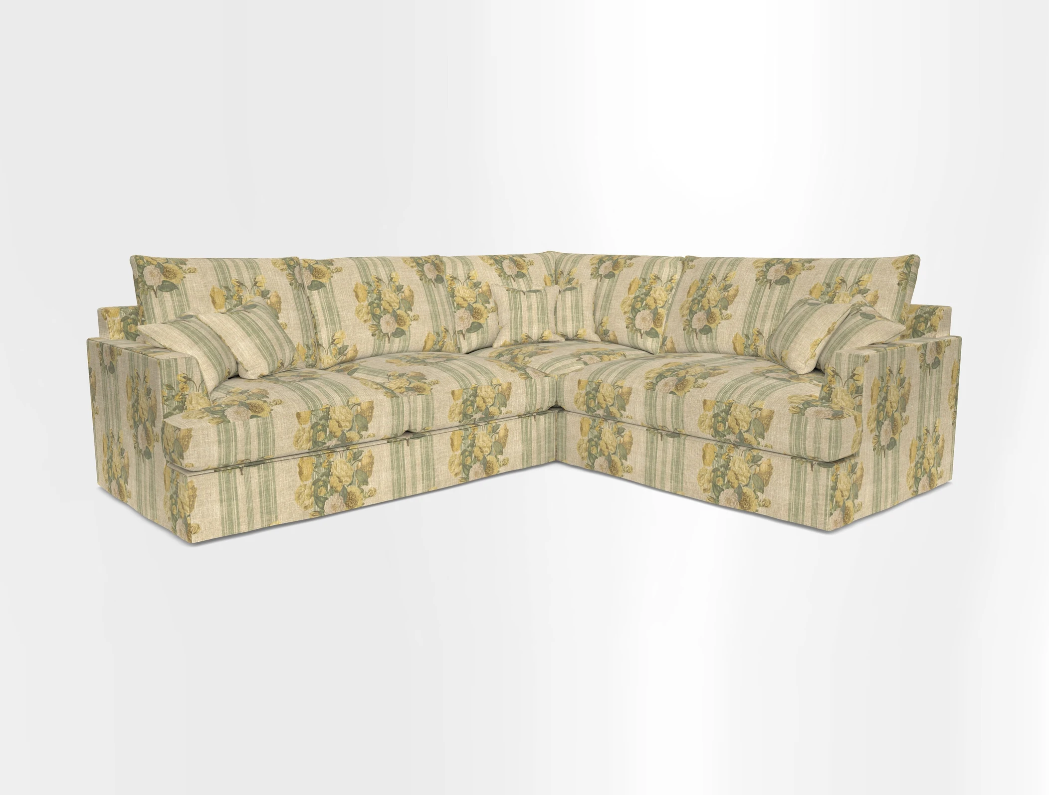 Slingsby Medium Fitted Cover Corner Unit LHF in Two Tone Plain Biscuit.  Loose cover version available