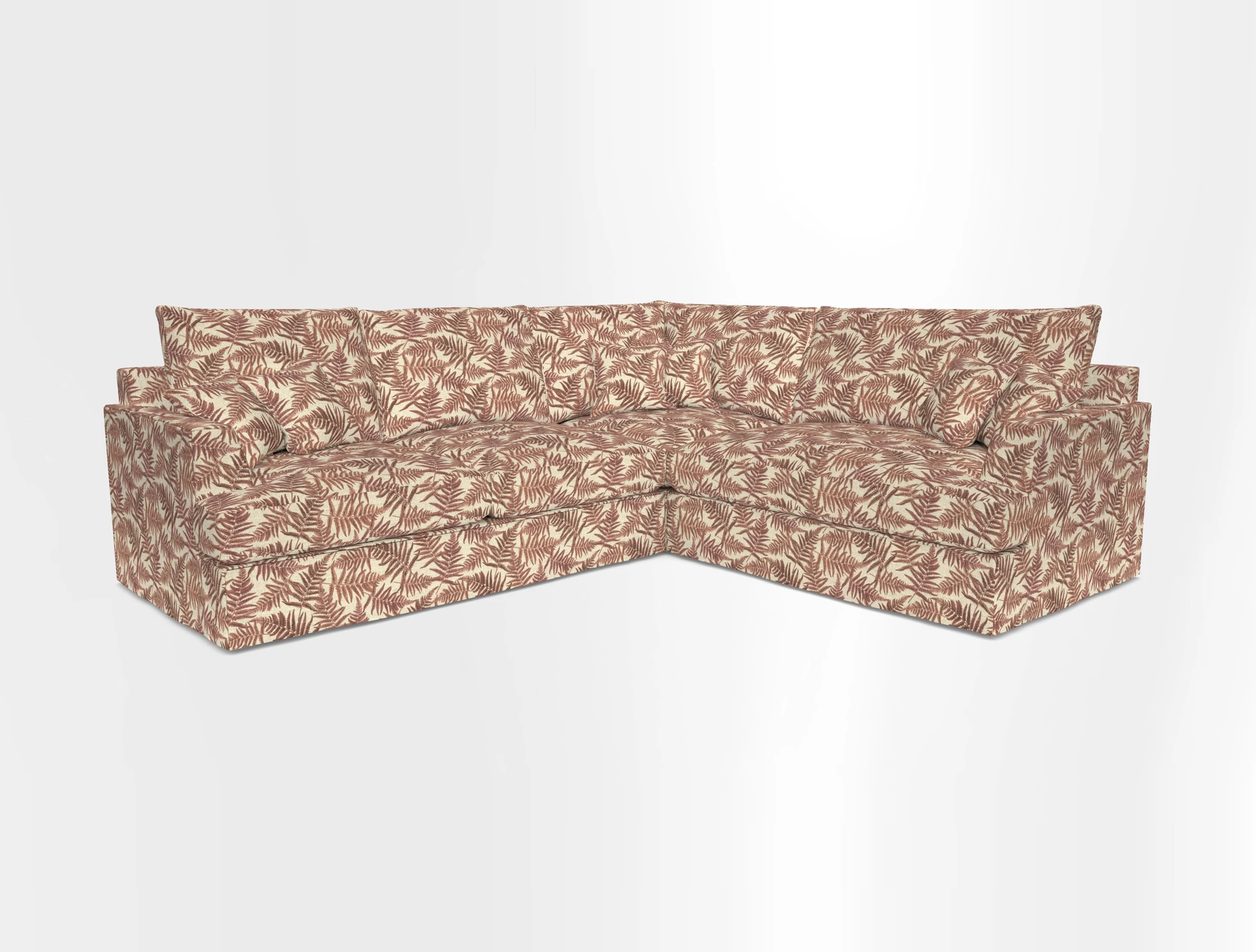 Slingsby Medium Fitted Cover Corner Unit LHF in Two Tone Plain Biscuit.  Loose cover version available