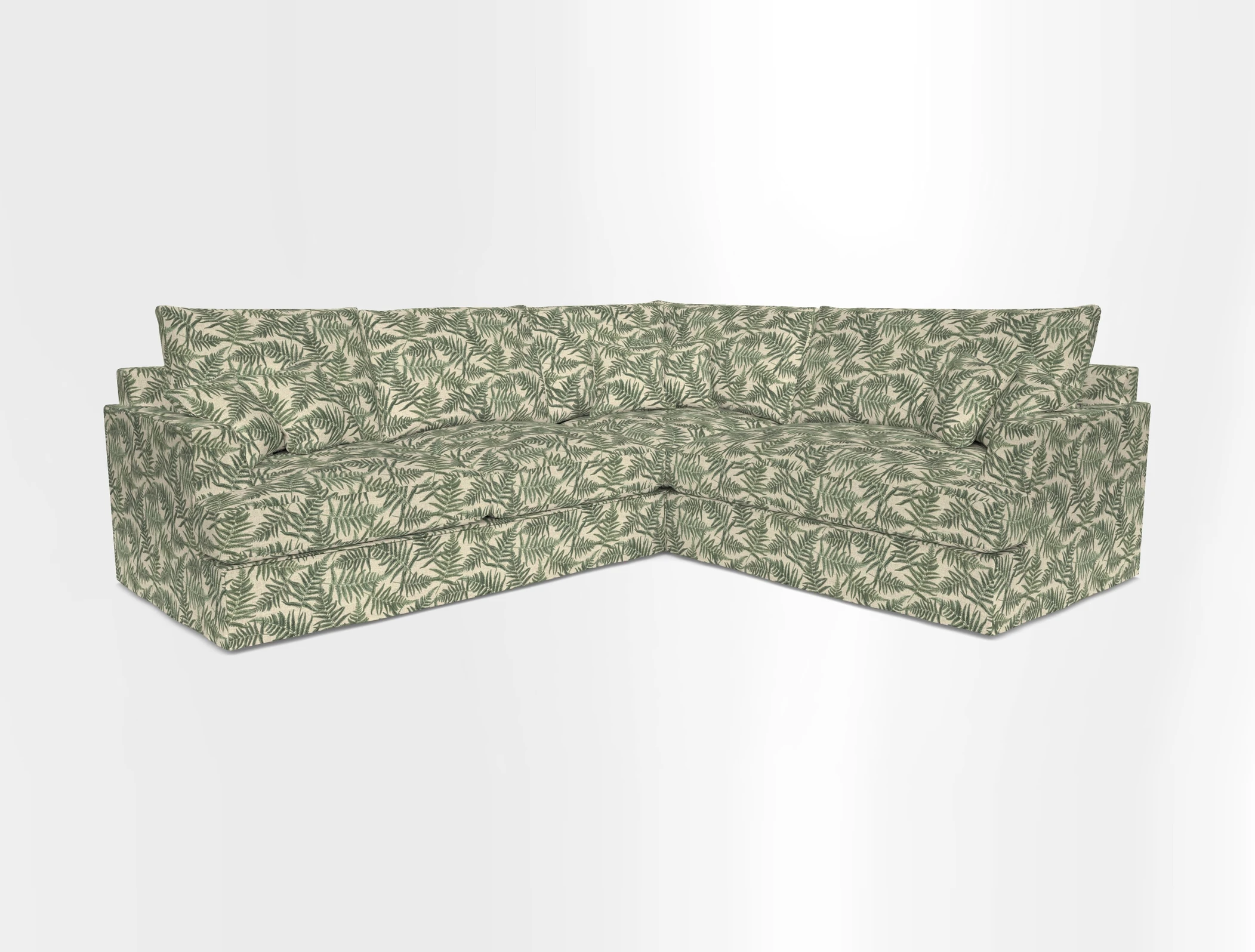 Slingsby Medium Fitted Cover Corner Unit LHF in Two Tone Plain Biscuit.  Loose cover version available