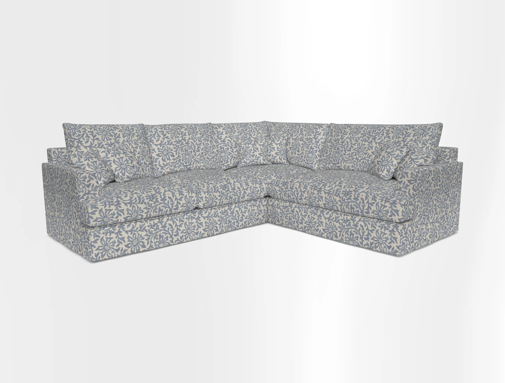 Slingsby Medium Fitted Cover Corner Unit LHF in Two Tone Plain Biscuit.  Loose cover version available
