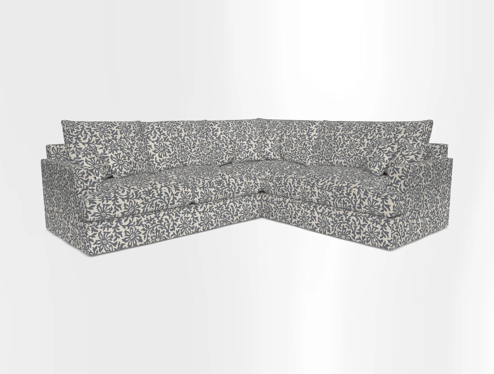 Slingsby Medium Fitted Cover Corner Unit LHF in Two Tone Plain Biscuit.  Loose cover version available