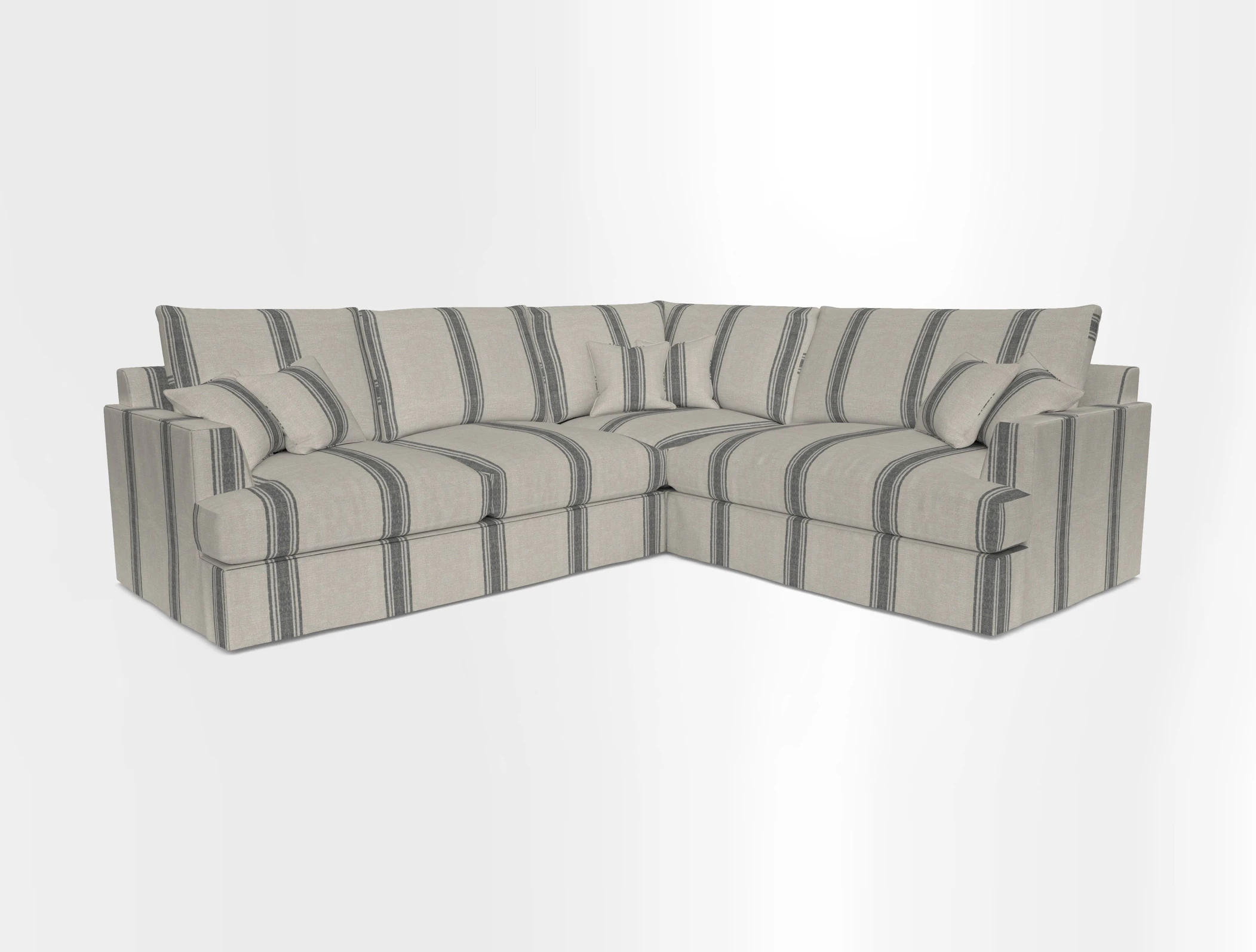 Slingsby Medium Fitted Cover Corner Unit LHF in Two Tone Plain Biscuit.  Loose cover version available