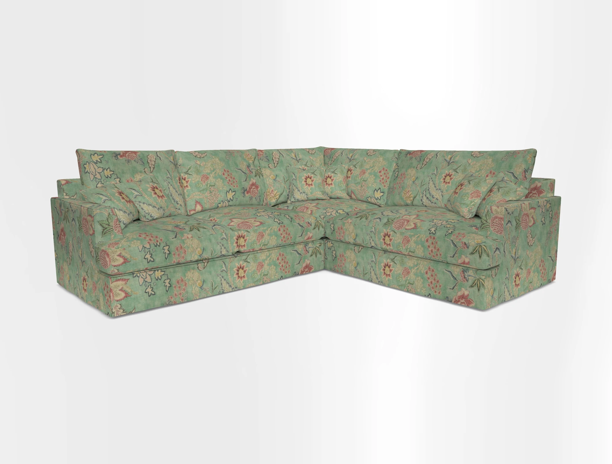 Slingsby Medium Fitted Cover Corner Unit LHF in Two Tone Plain Biscuit.  Loose cover version available